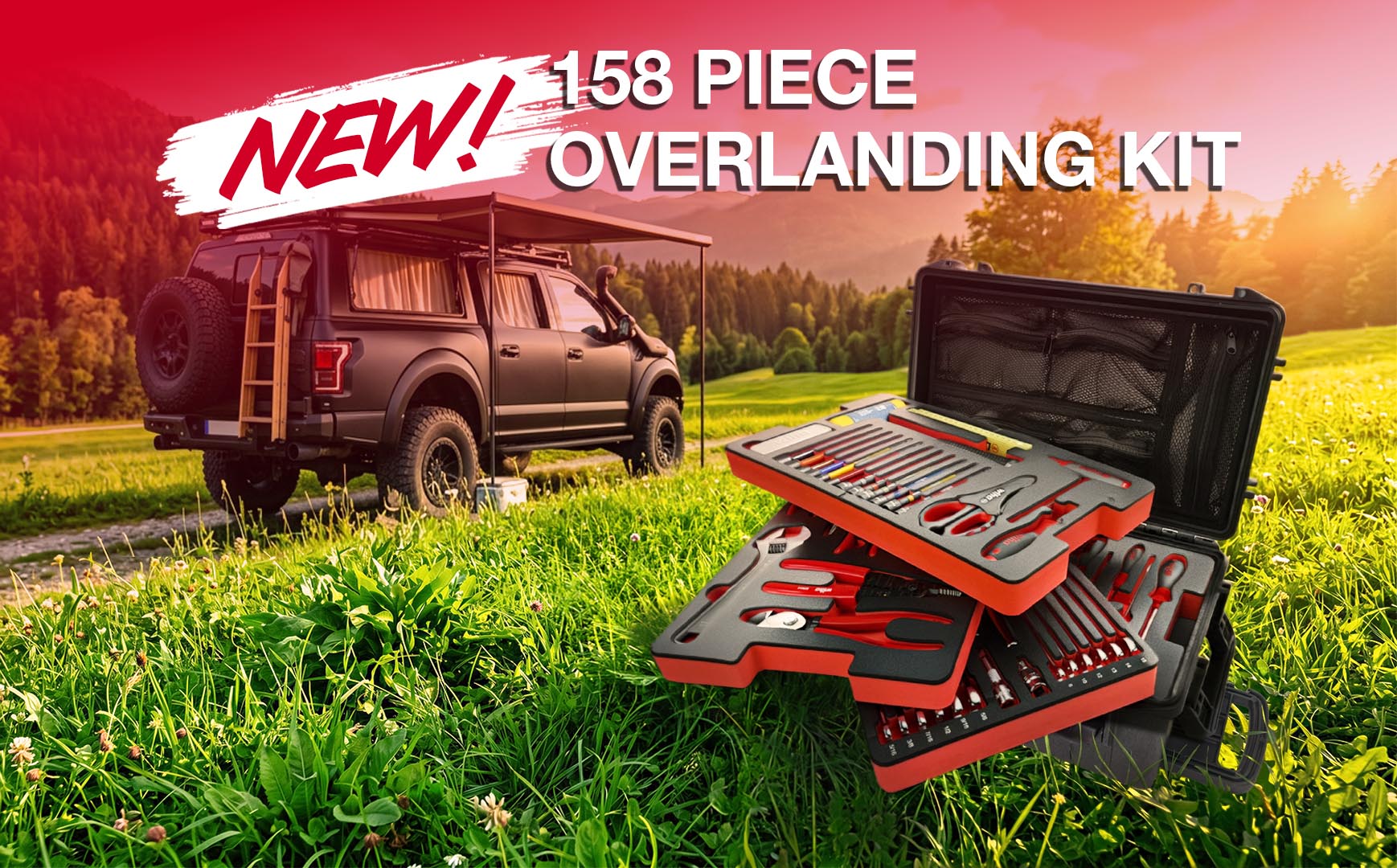 NEW Wiha 158 Piece Overlanding Kit in Rolling Tool Box