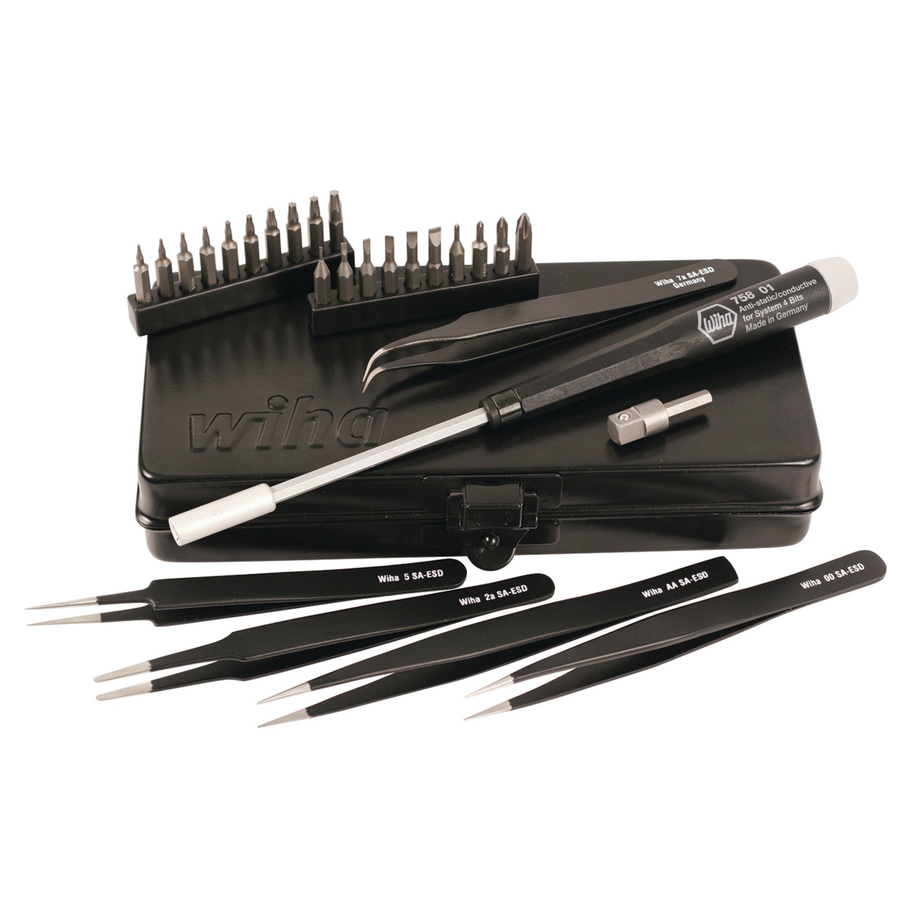 28 Piece System 4 ESD Safe MicroBits and Tweezer Set