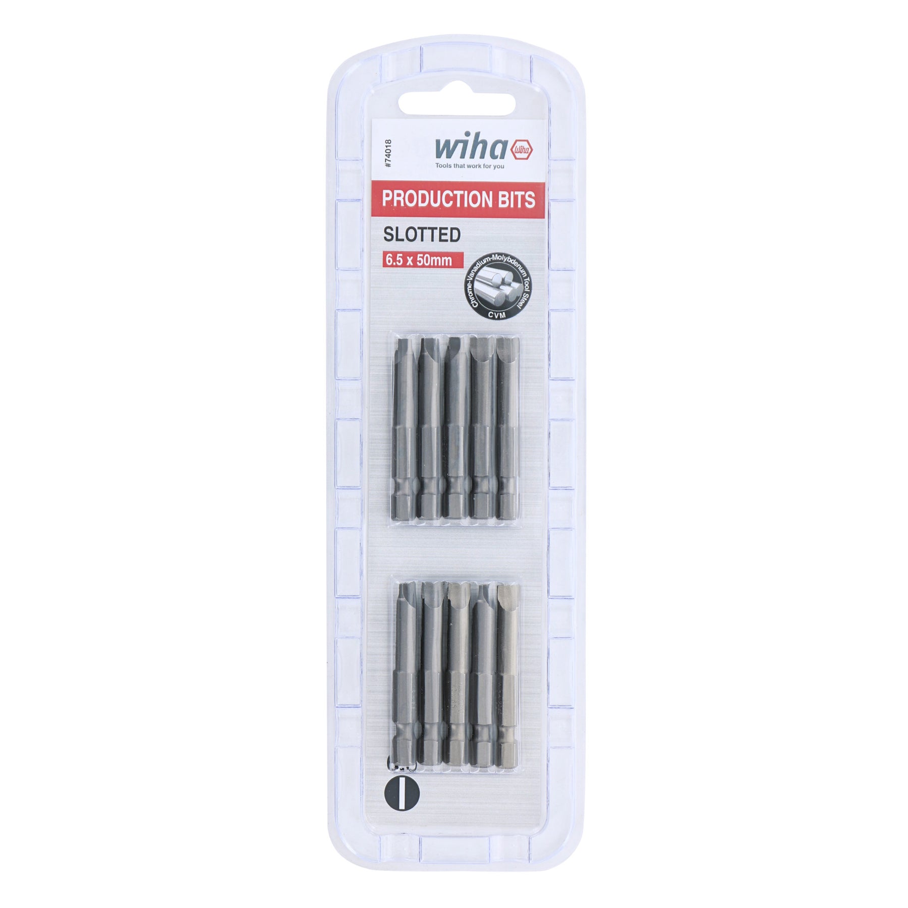 Slotted Bit 6.5 - 50mm - 10 Pack