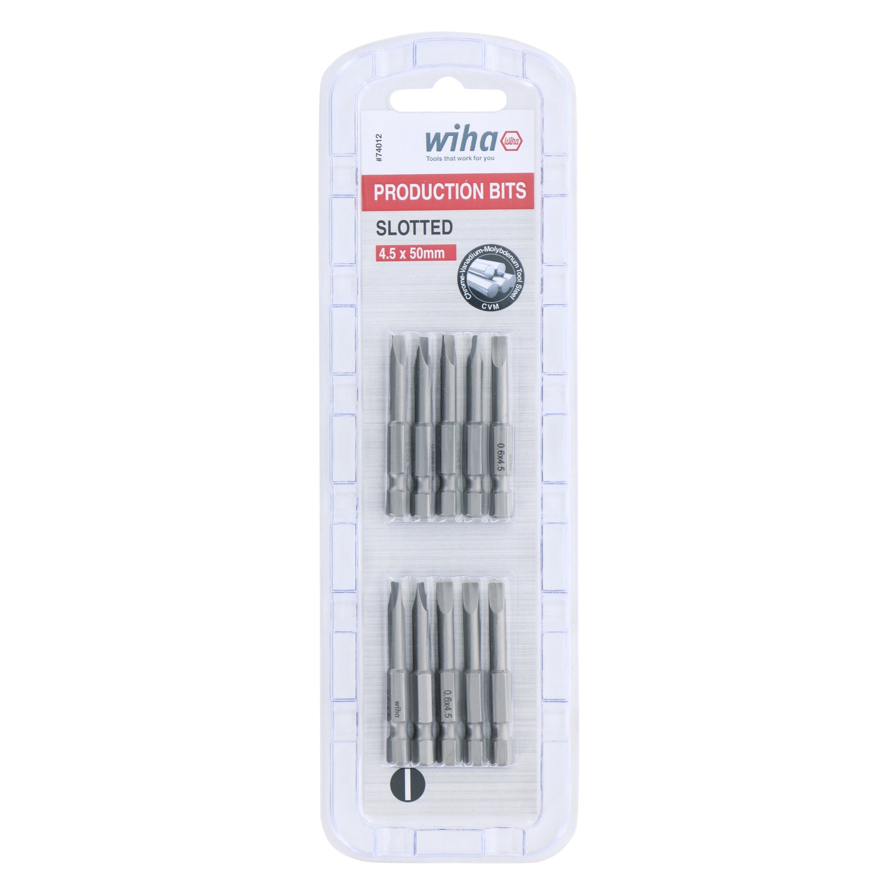Slotted Bit 4.5 - 50mm - 10 Pack