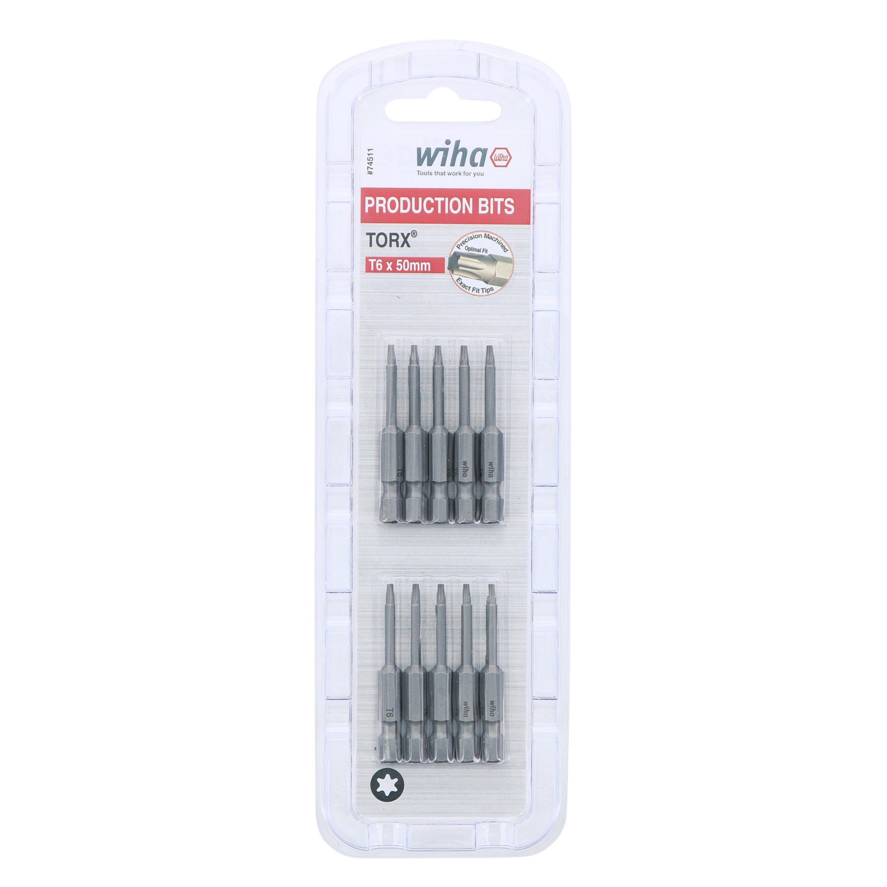 Torx Bit T6 - 50mm - 10 Pack