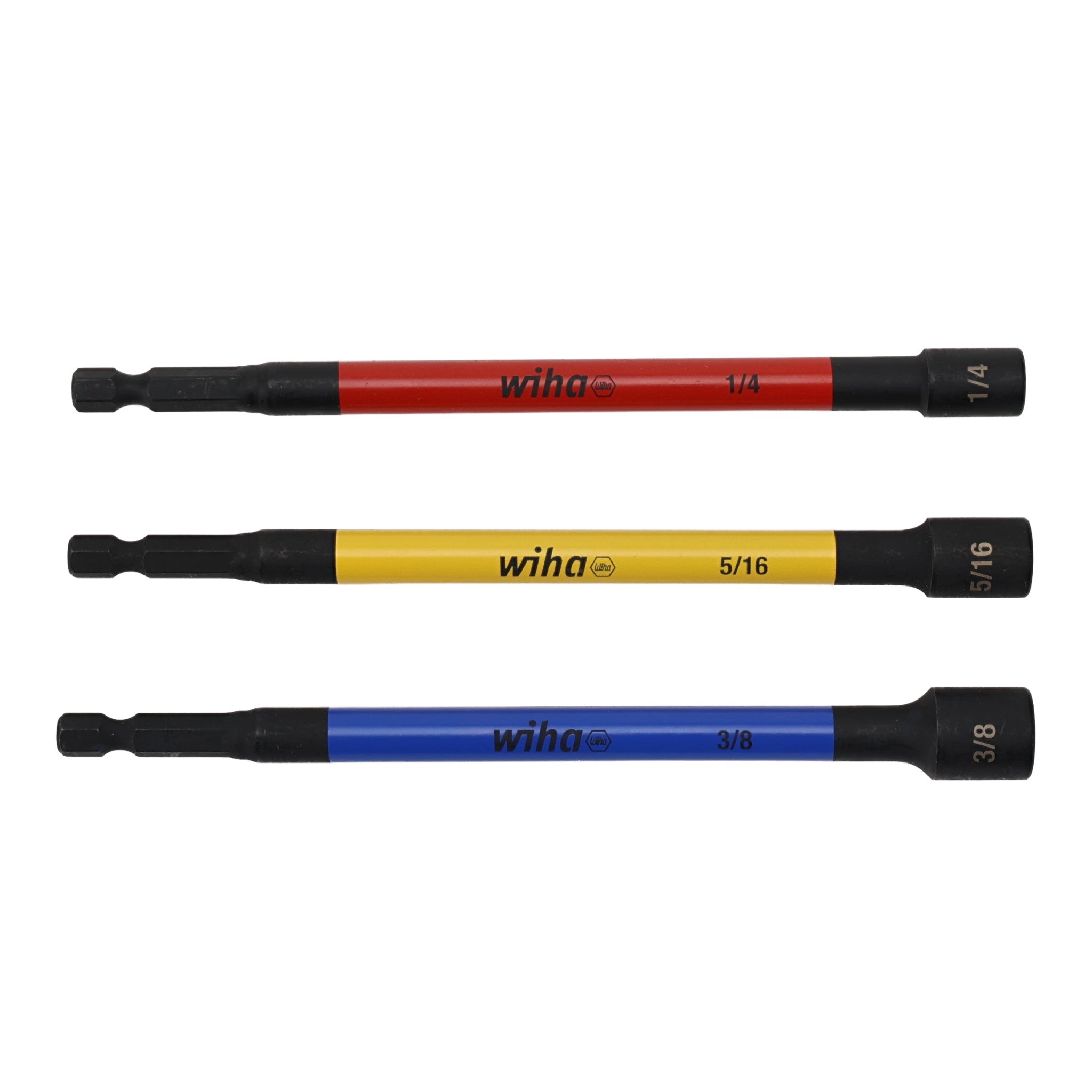 Wiha 70495 Color Coded Magnetic Nut Setter SAE 3 pc. Set