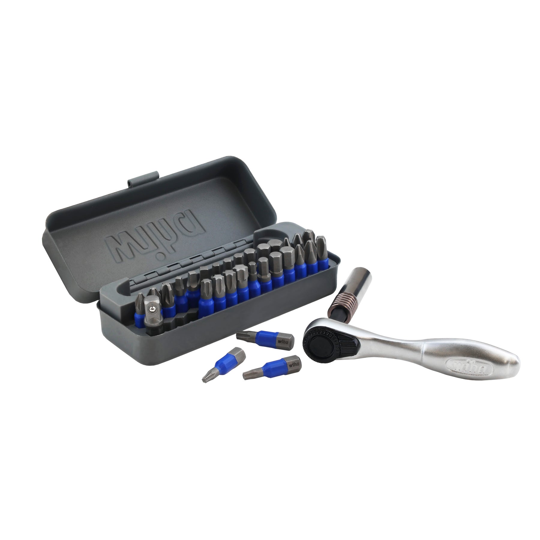 32 Piece GoBox TerminatorBlue Impact Bit Set with Mini Ratchet