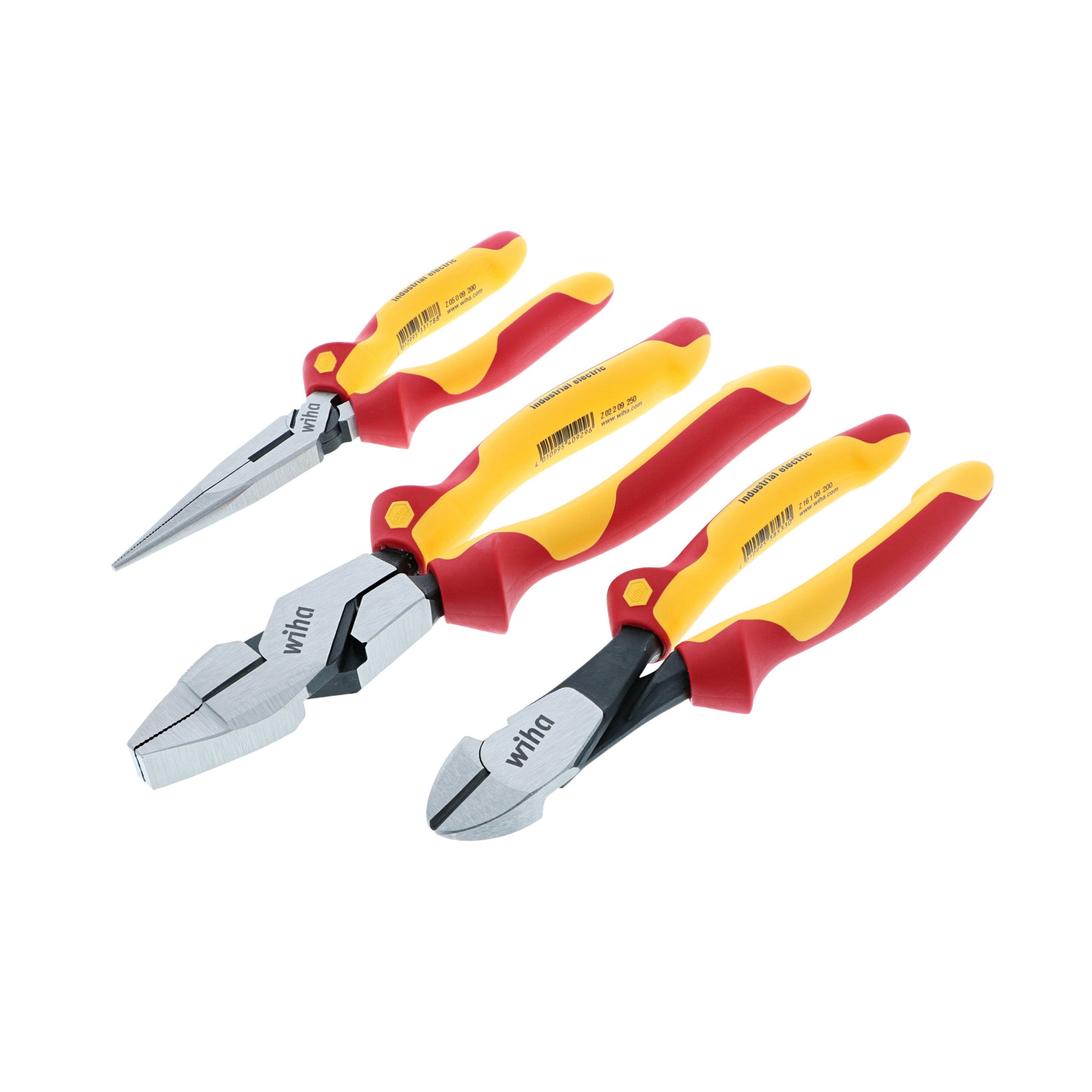 3 Piece Insulated Industrial Grip Pliers and Cutters Set