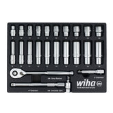 24 Piece 3/8" Drive Professional Standard and Deep Socket Tray Set - Metric