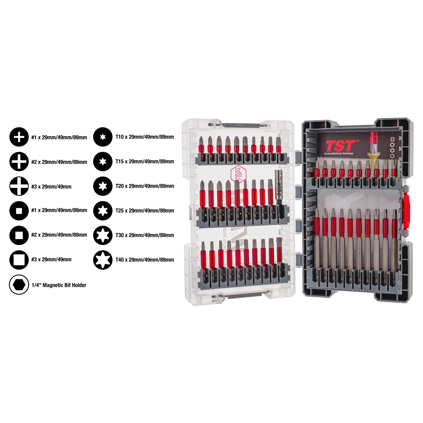 50 Piece MaxxTor Impact Bit Set