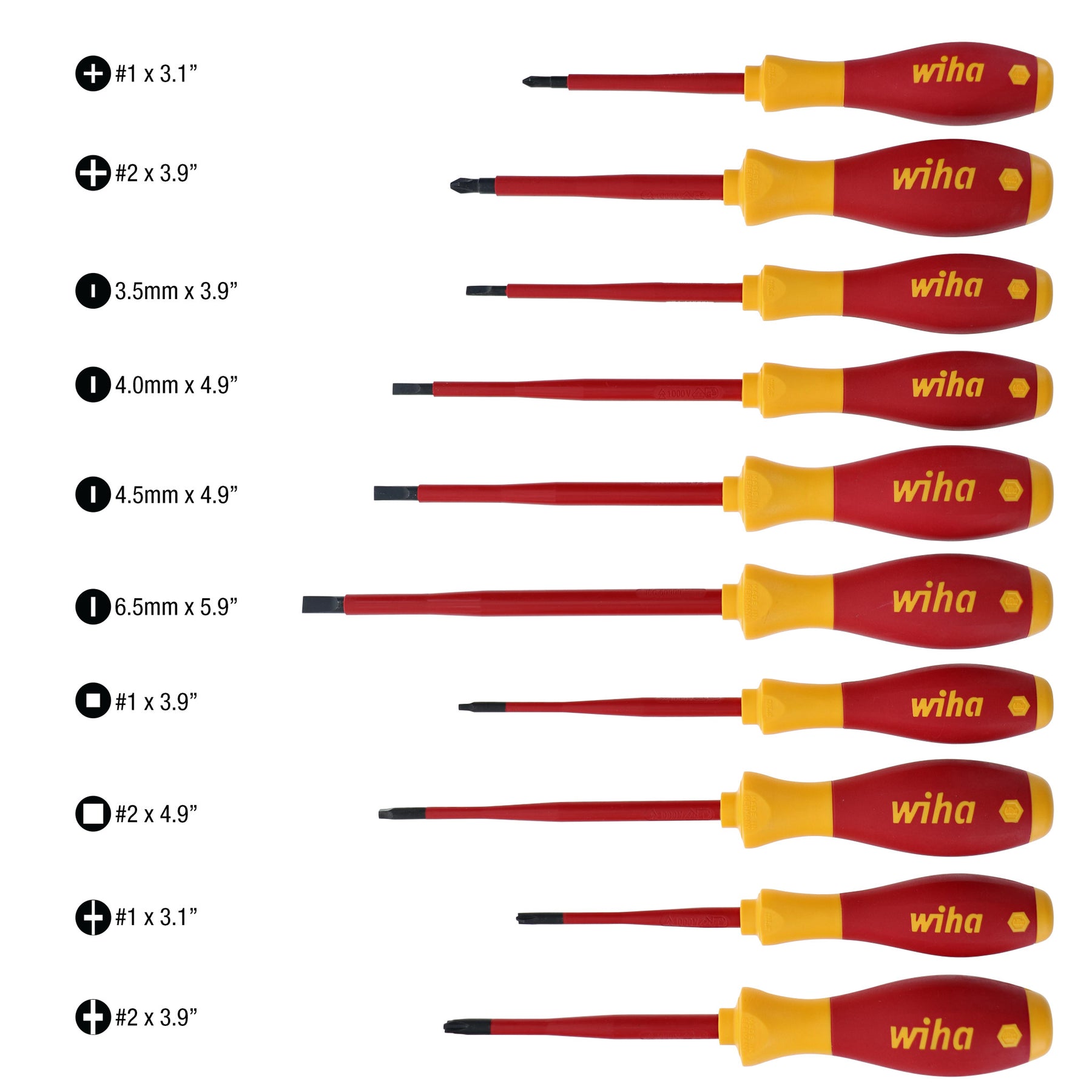11 Piece Insulated SlimLine Screwdriver Set