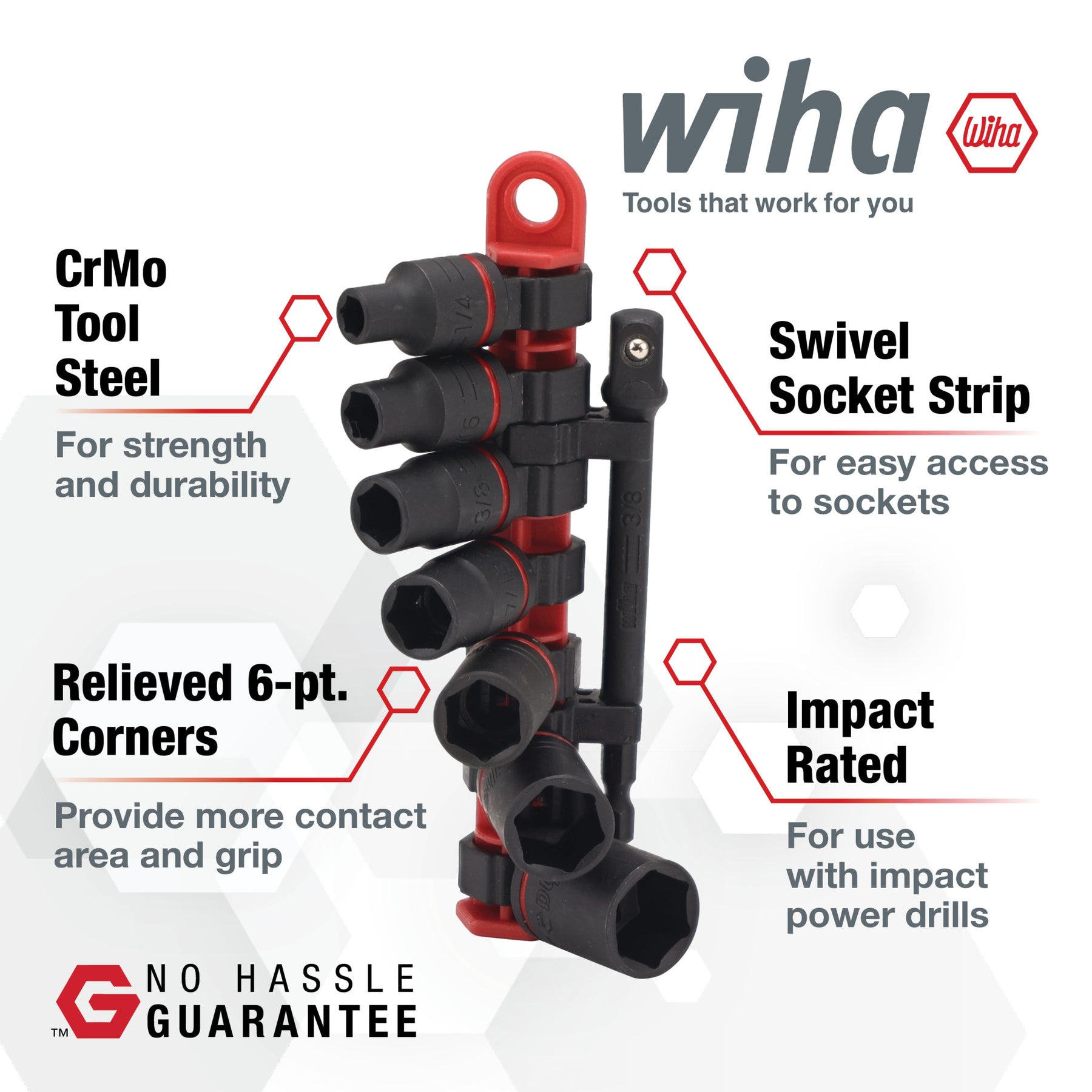 8 Piece 3/8" Drive SAE Impact Socket Set