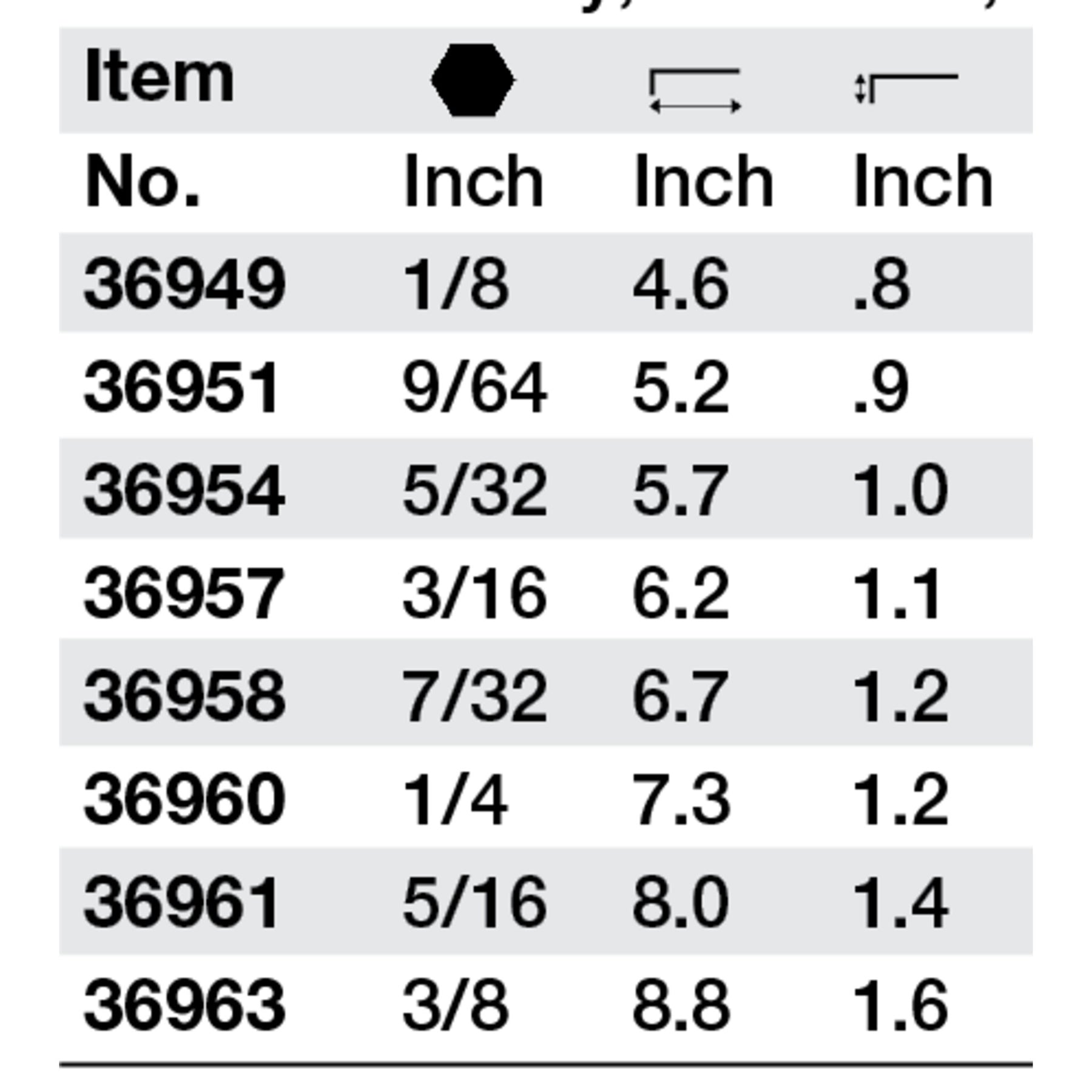 Ball End Hex Key 3/16"