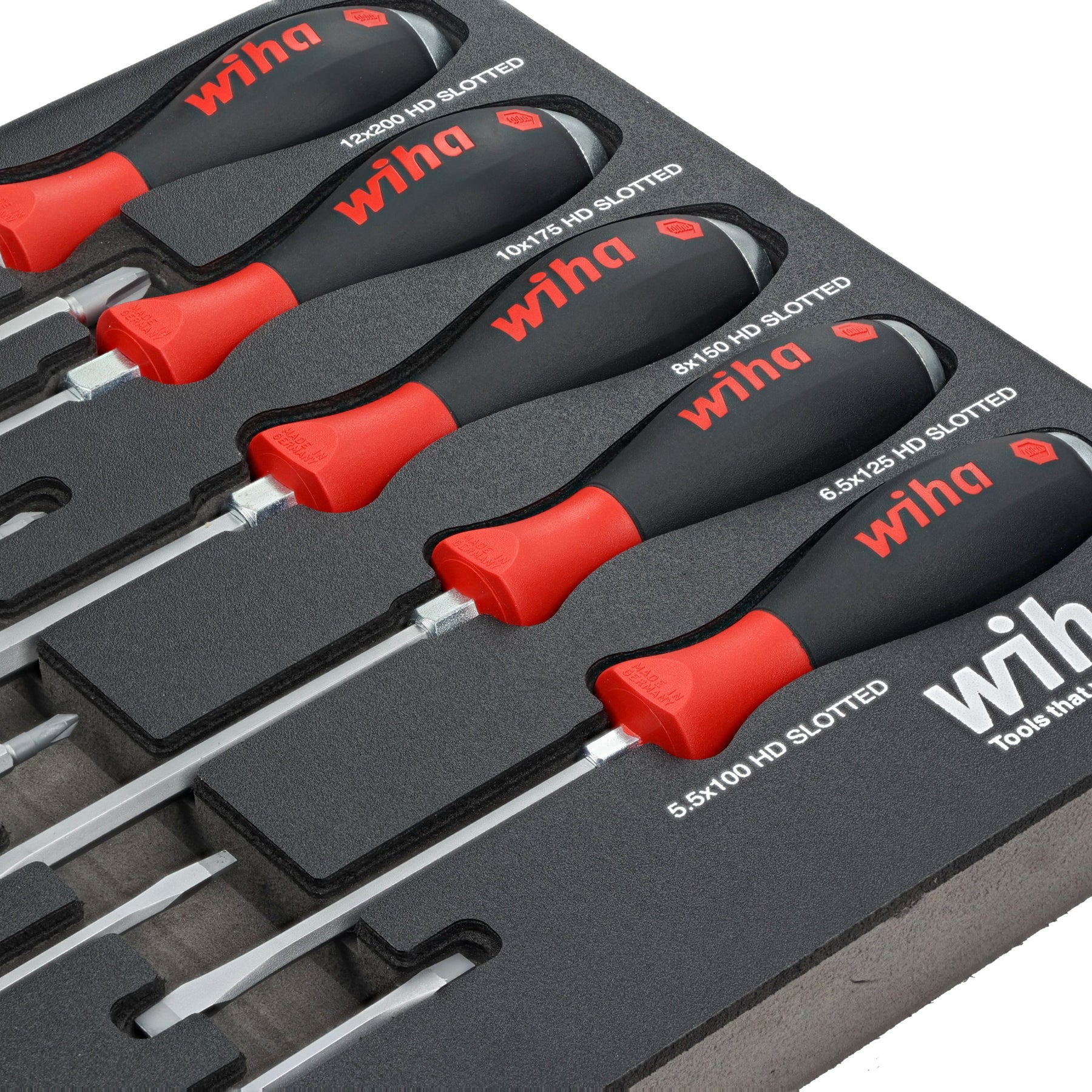 10 Piece SoftFinish XHeavy Duty Cushion Grip Screwdriver Tray Set