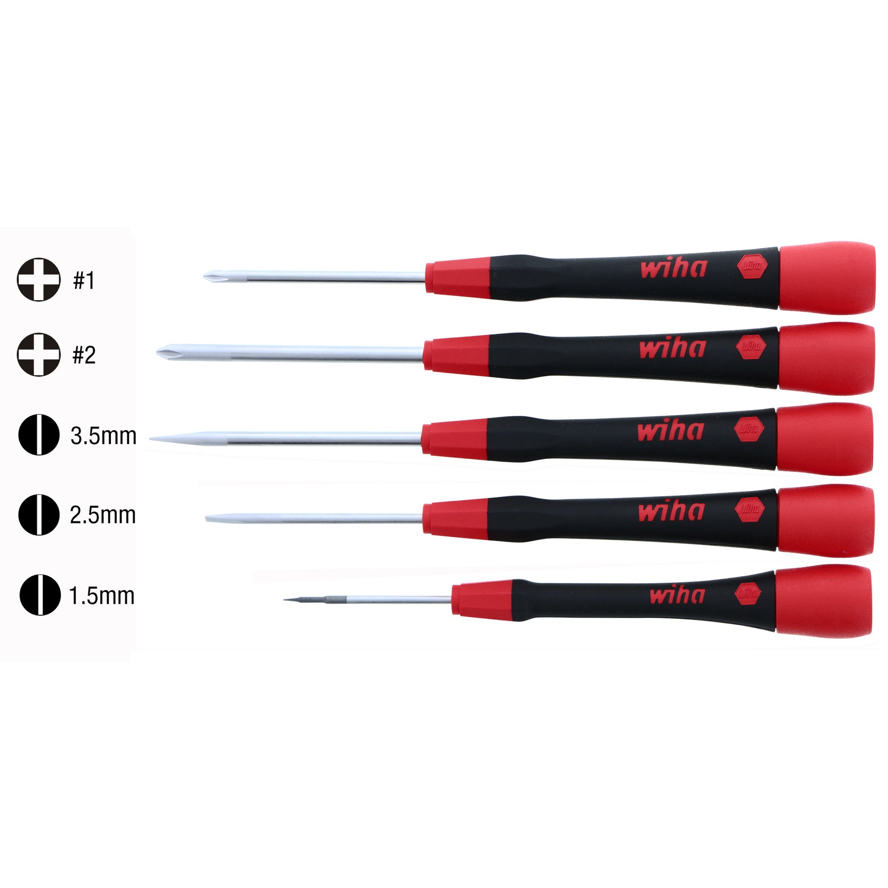 5 Piece PicoFinish Slotted and Phillips Precision Screwdriver Set
