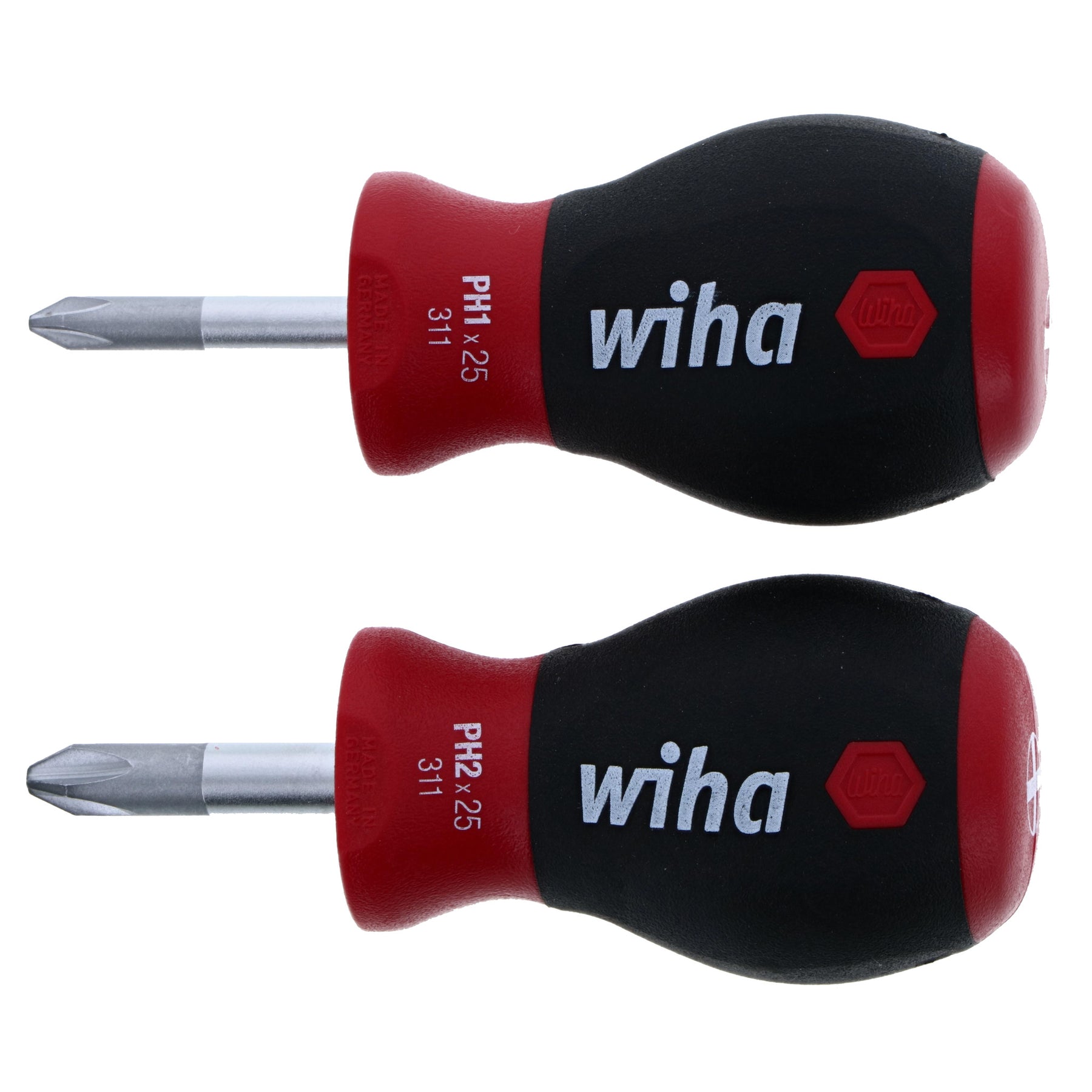 2 Piece SoftFinish Stubby Phillips Screwdriver Set