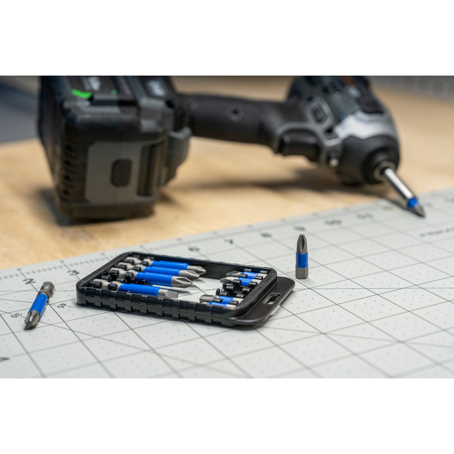 24 Piece TerminatorBlue Impact Driver Bit Set with Belt Clip