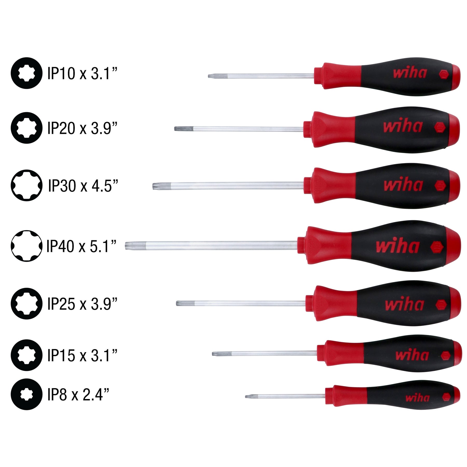 7 Piece SoftFinish TorxPlus Set - IP8, 10, 15, 20, 25, 30, 40
