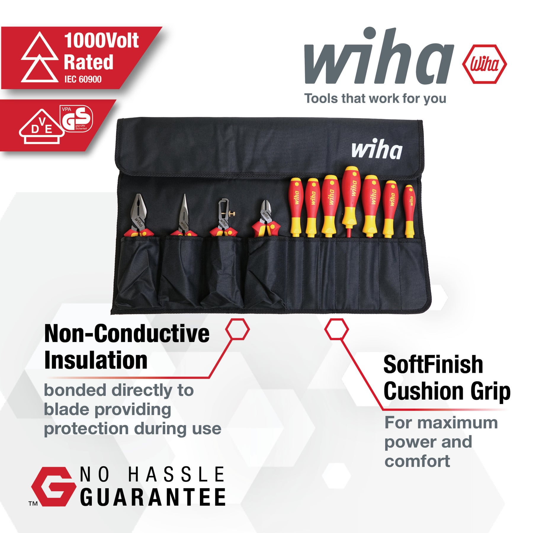 11 Piece Insulated Industrial Pliers and Screwdriver Set