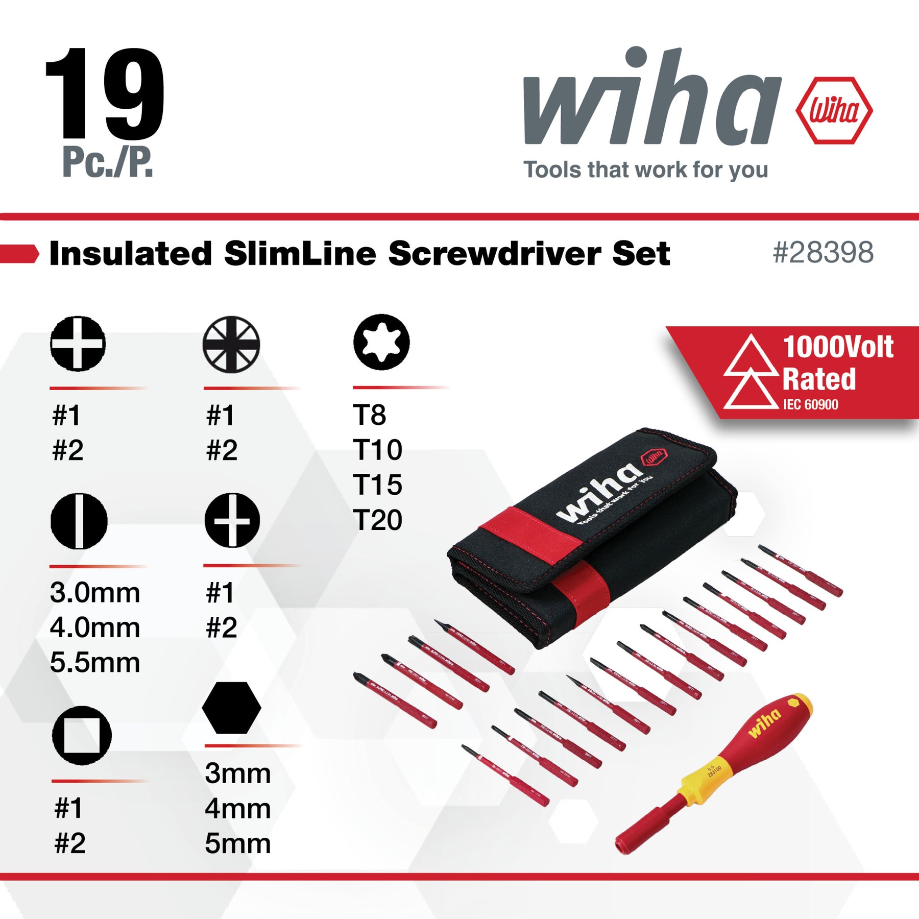 19 Piece Insulated SoftFinish SlimLine Blade Set