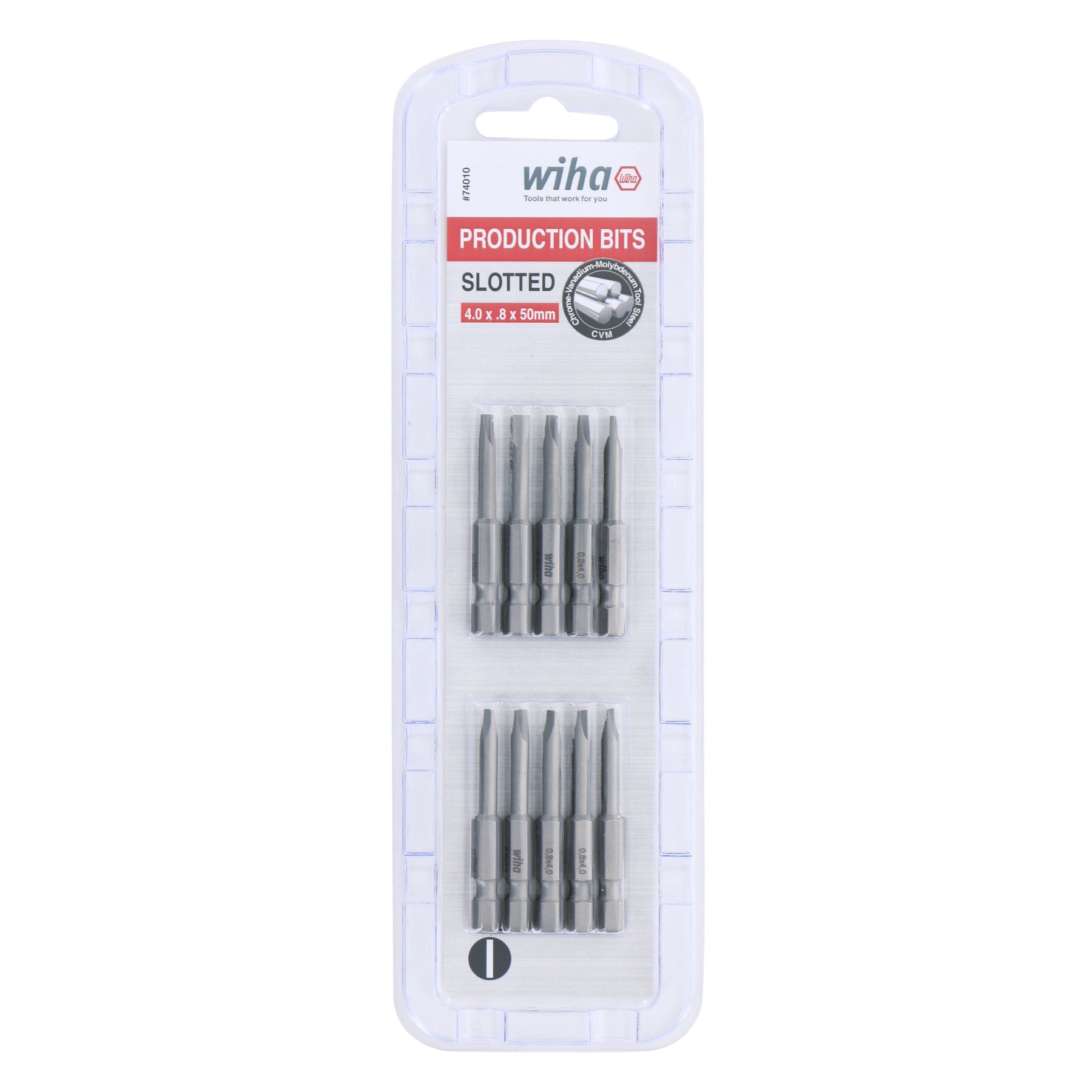 Slotted Bit 4.0 x .8 - 50mm - 10 Pack