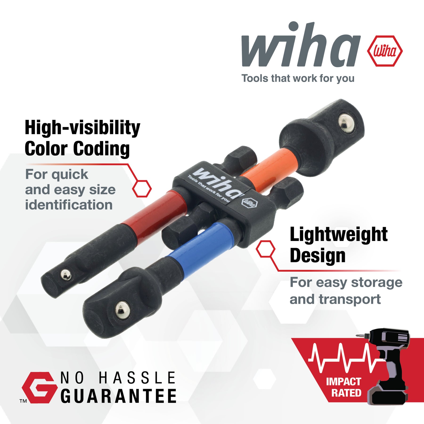 3 Piece Color Coded Socket Adapters