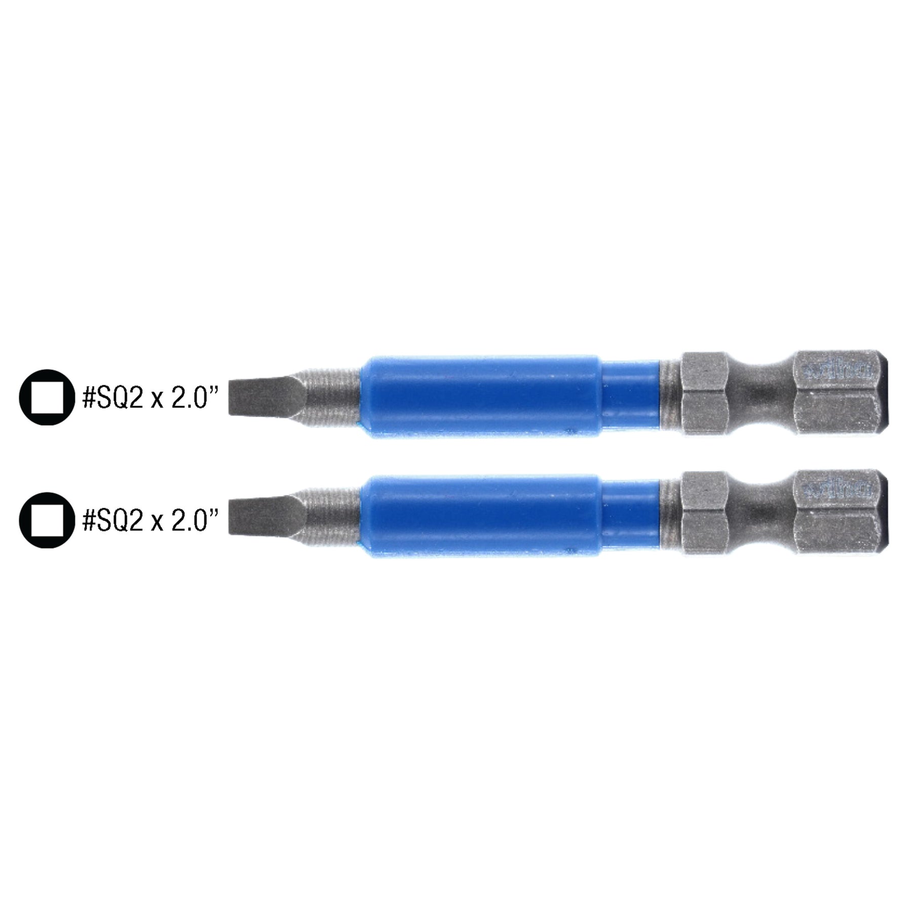 TerminatorBlue Impact Bit Square #2 - 2 Inch - 2 Pack