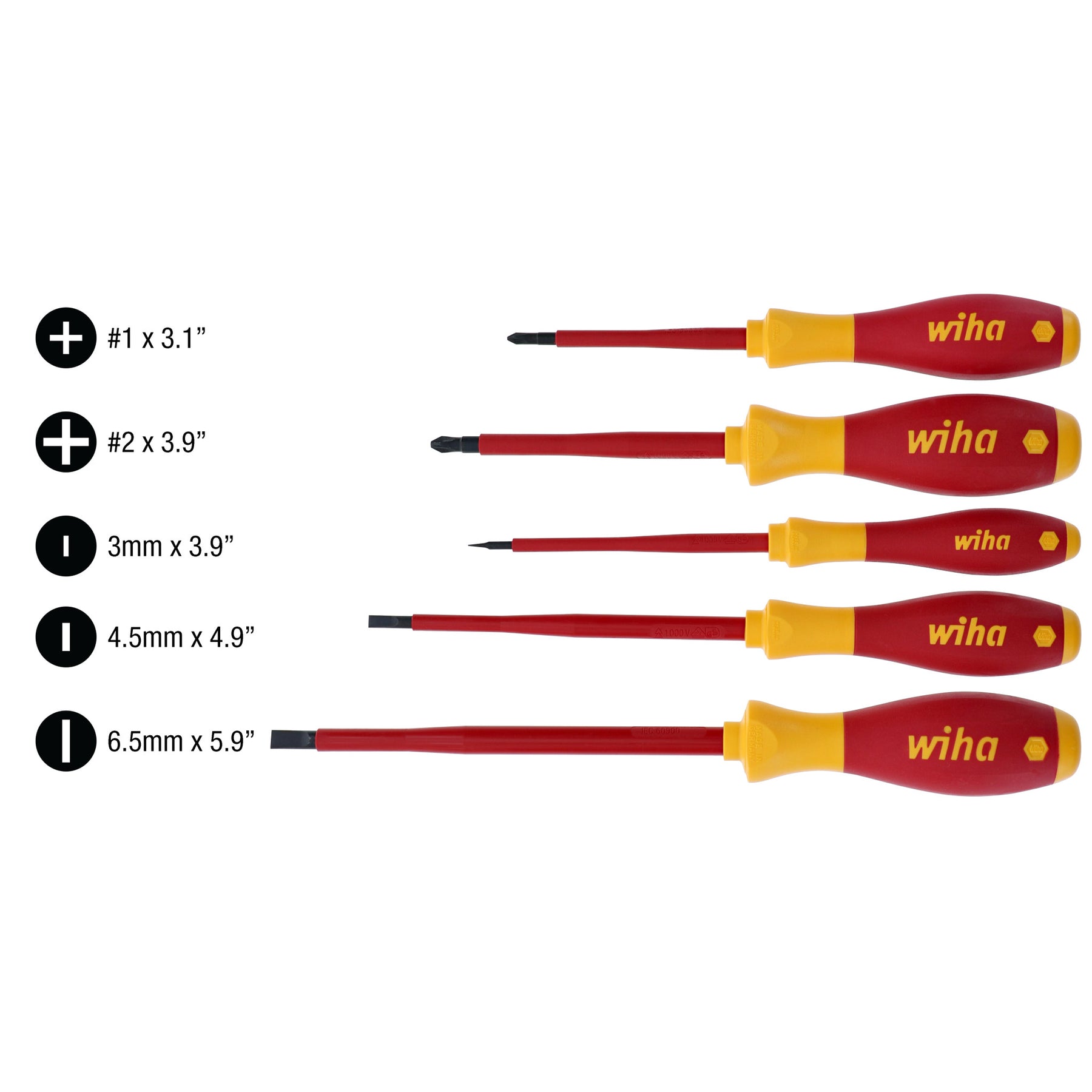 5 Piece Insulated SoftFinish Screwdriver Set