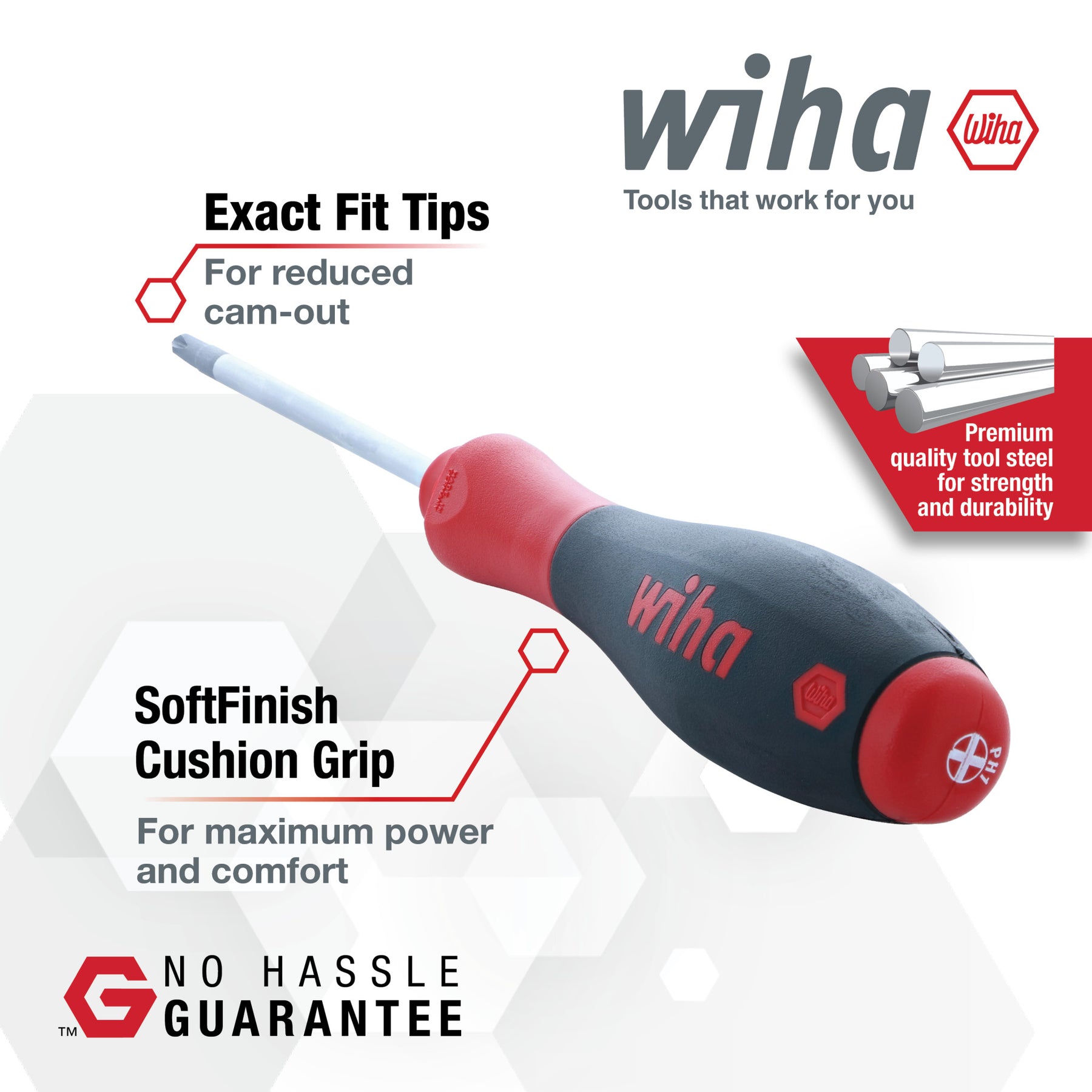 5 Piece SoftFinish Slotted and Phillips Screwdriver Set