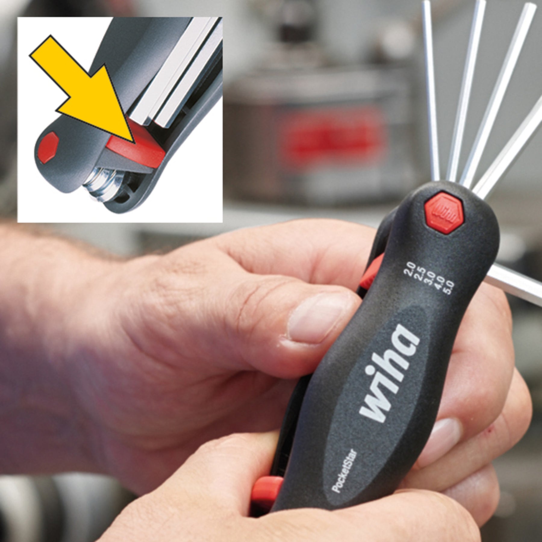 7 Piece PocketStar Fold-Out Hex Key Set - Metric