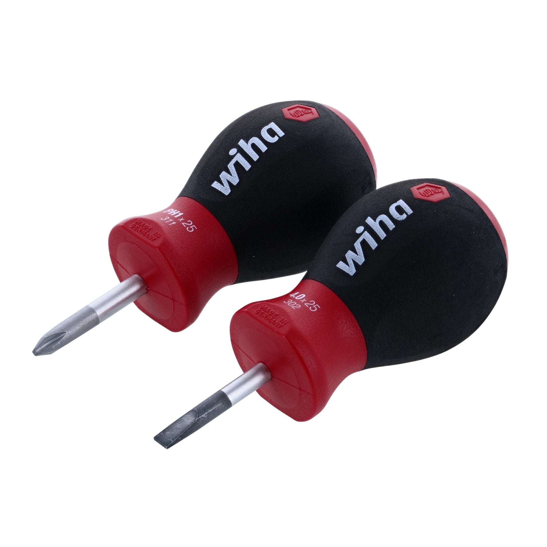 2 Piece SoftFinish Stubby Slotted and Phillips Screwdriver Set