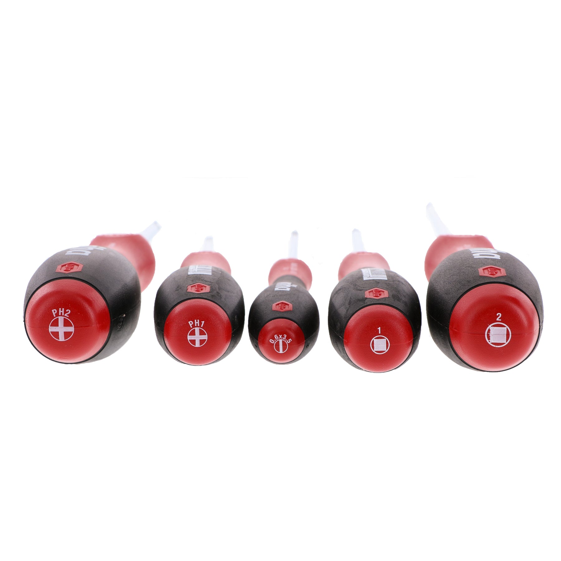 5 Piece SoftFinish Slotted and Phillips and Square Screwdriver Set