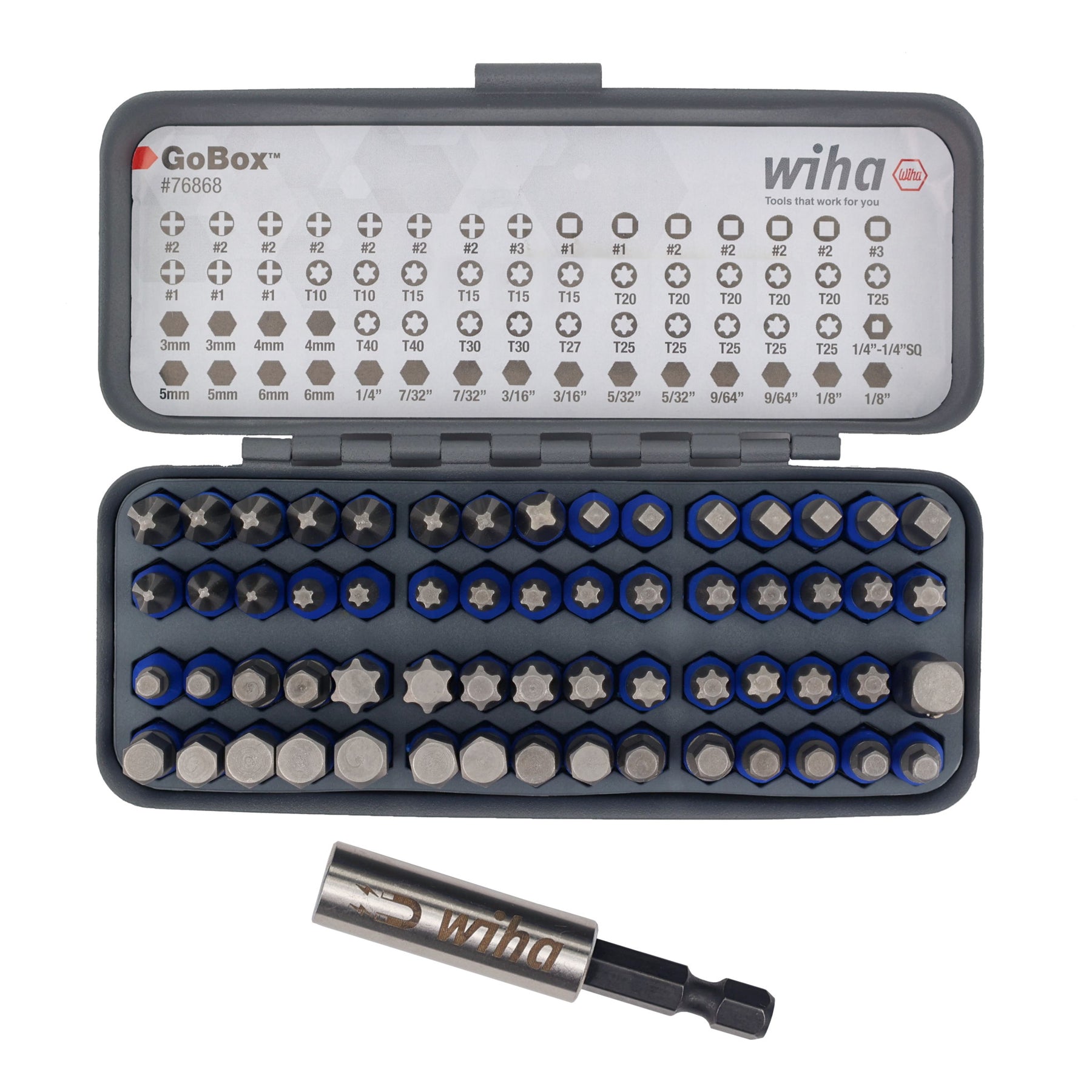 61 Piece GoBox TerminatorBlue Impact Bit Set