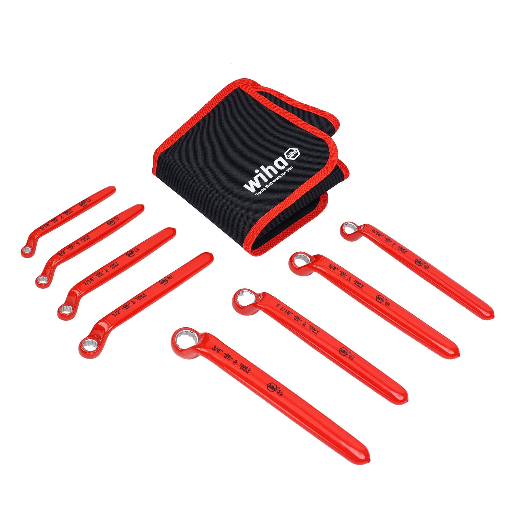 8 Piece Insulated Deep Offset Wrench Set - SAE