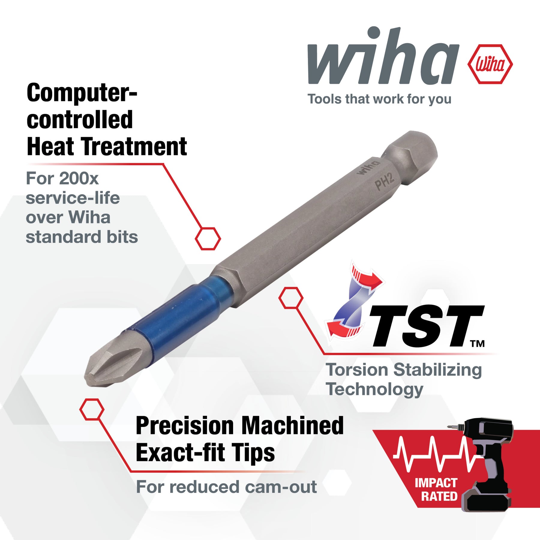TerminatorBlue Impact Bit Phillips #2 - 3.5 Inch - 2 Pack