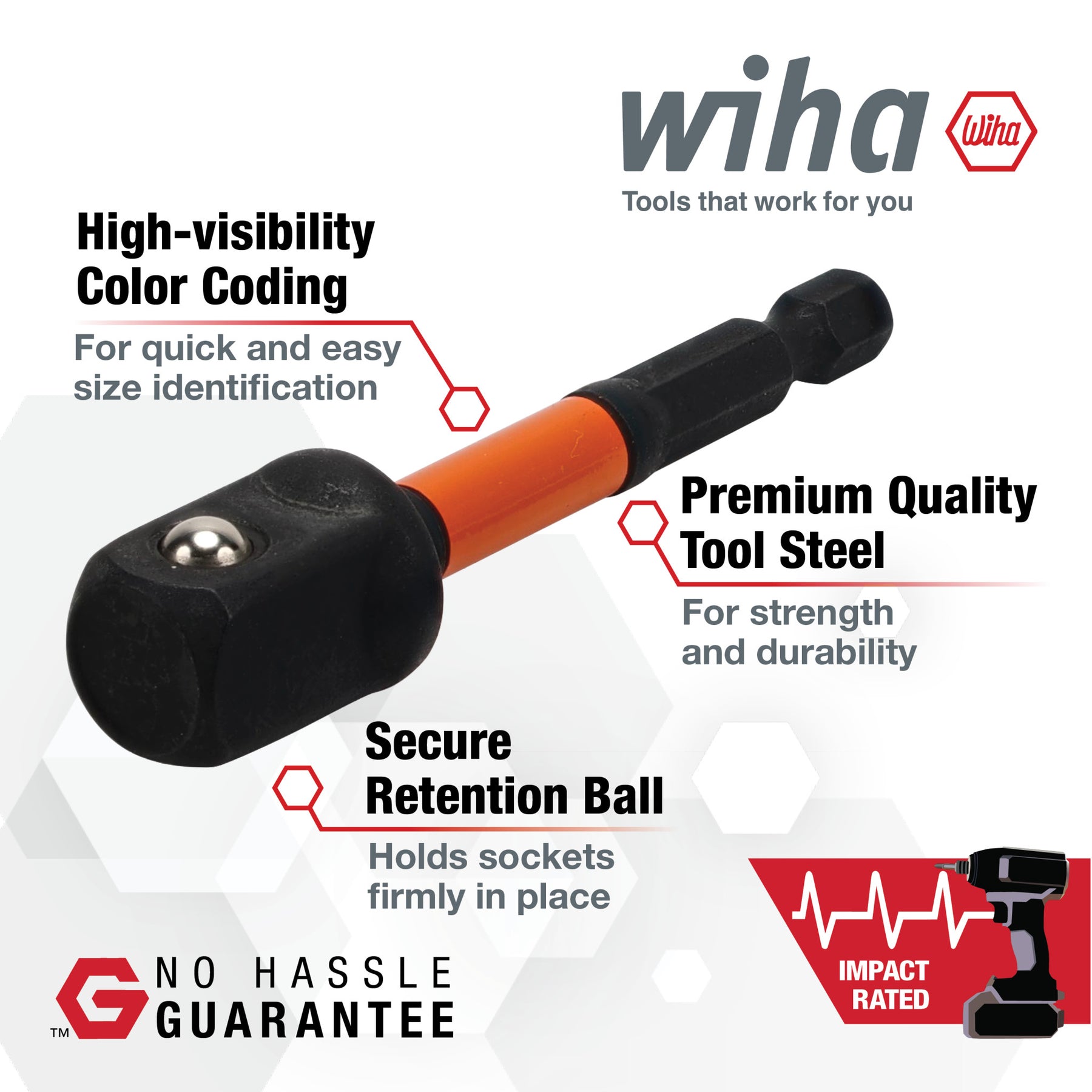 1/2-Inch Square Drive Impact Adapter – 2 Pack