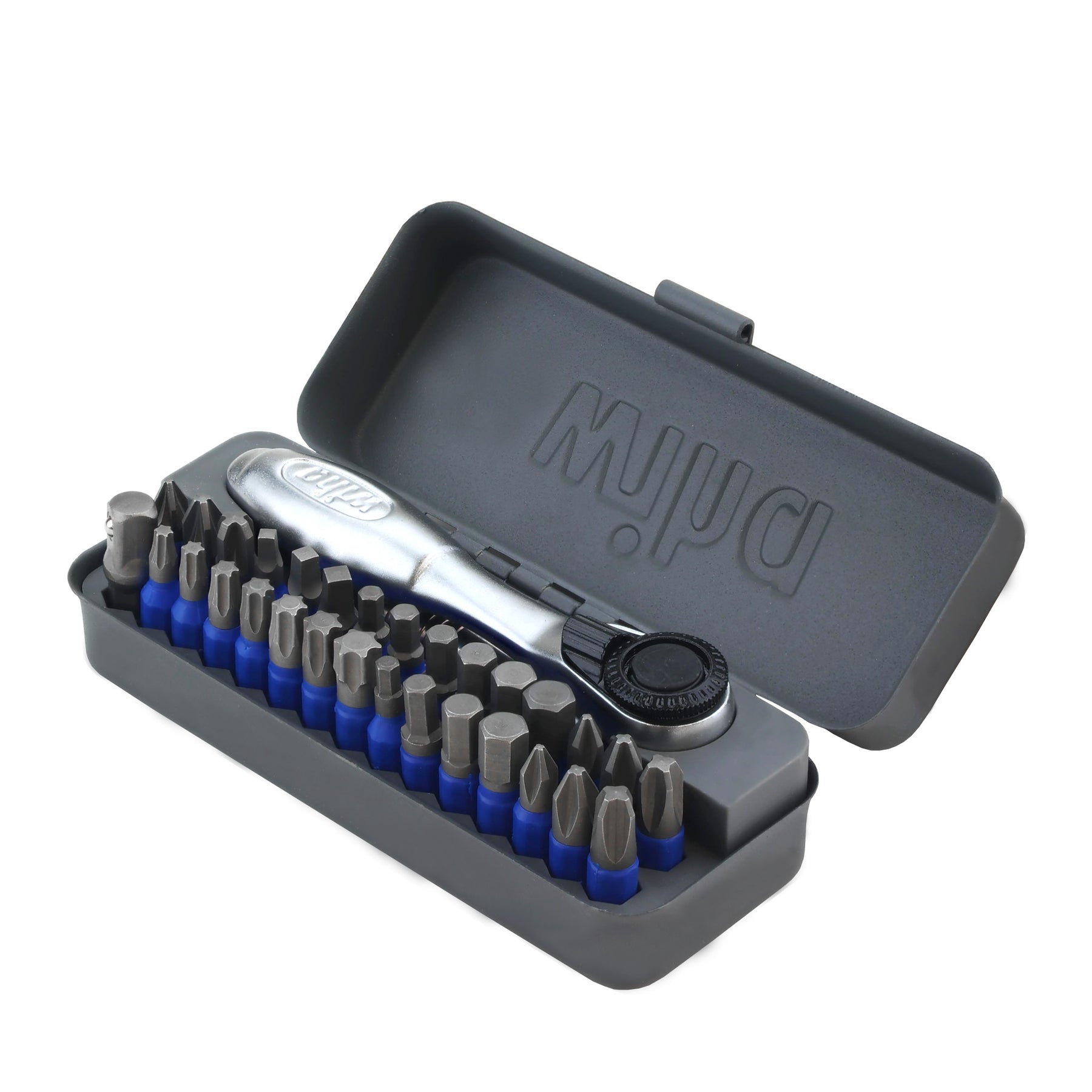 32 Piece GoBox TerminatorBlue Impact Bit Set with Mini Ratchet