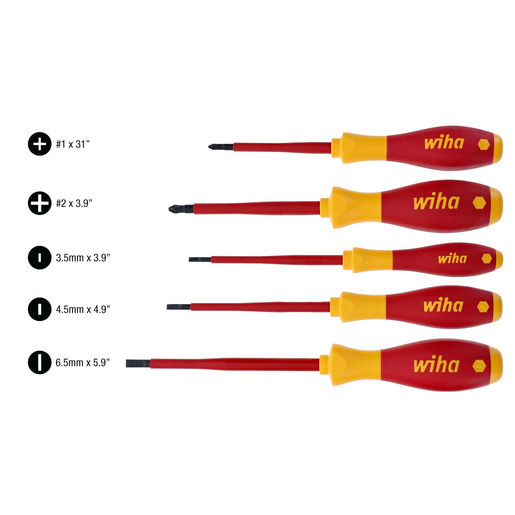 5 Piece Insulated SoftFinish Screwdriver Set