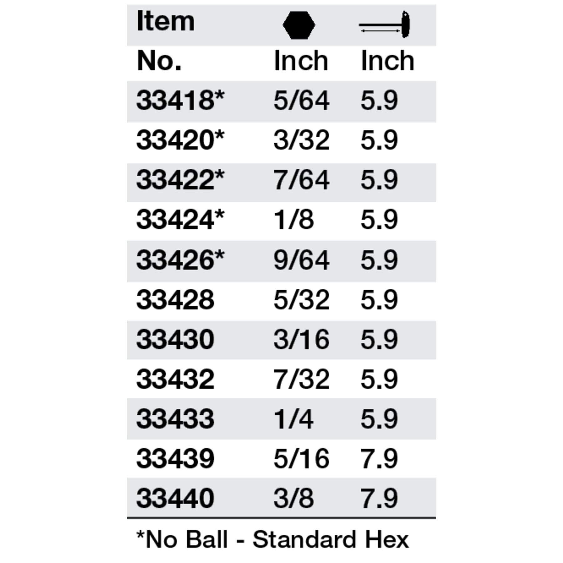 SoftGrip Ball End Hex T-handle 3/8"