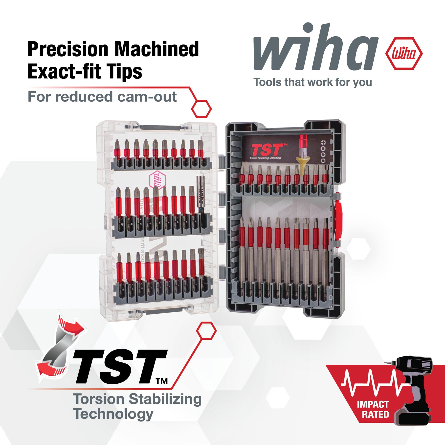 50 Piece MaxxTor Impact Bit Set