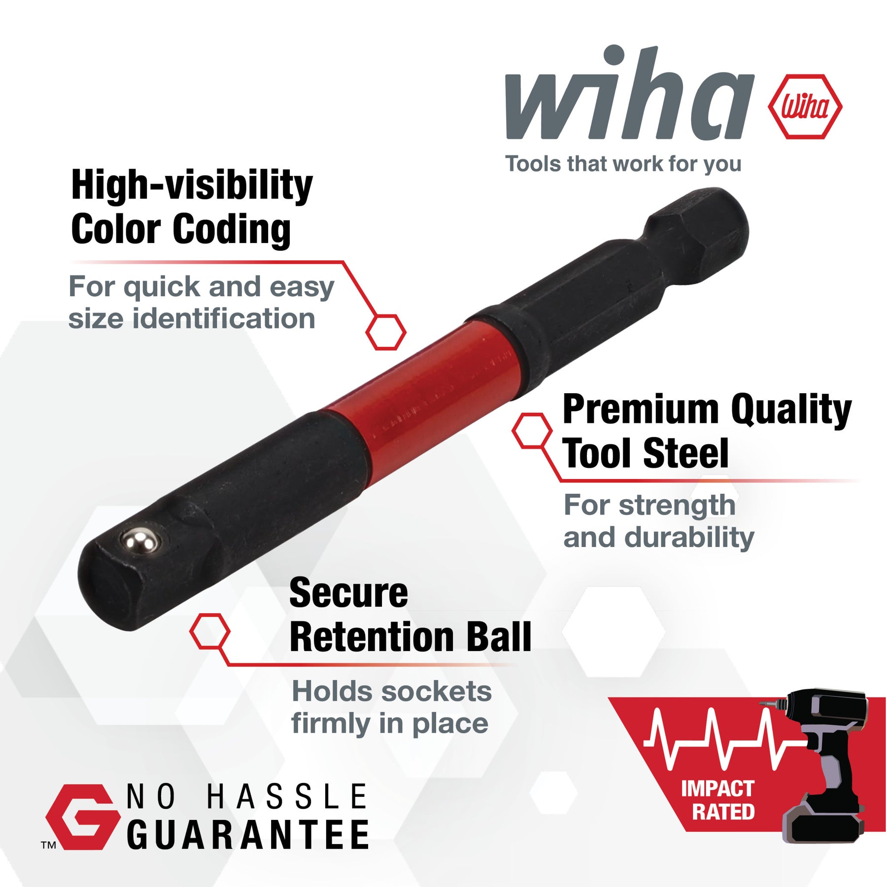 1/4-Inch Square Drive Impact Adapter – 2 Pack