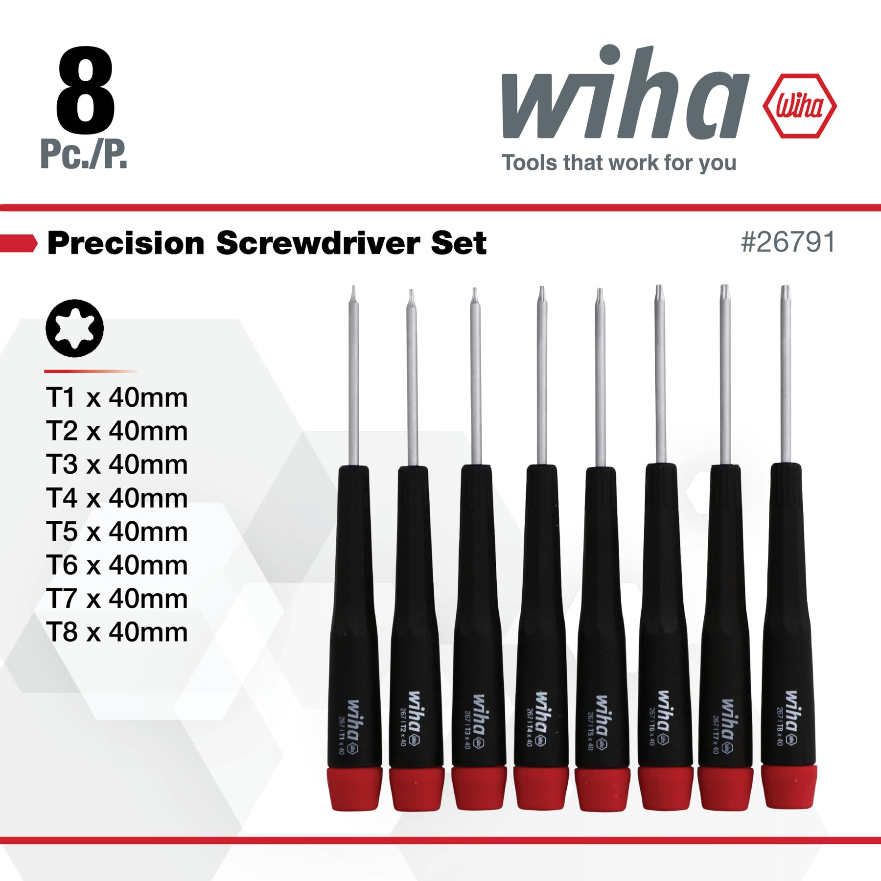 8 Piece Precision Torx Screwdriver Set