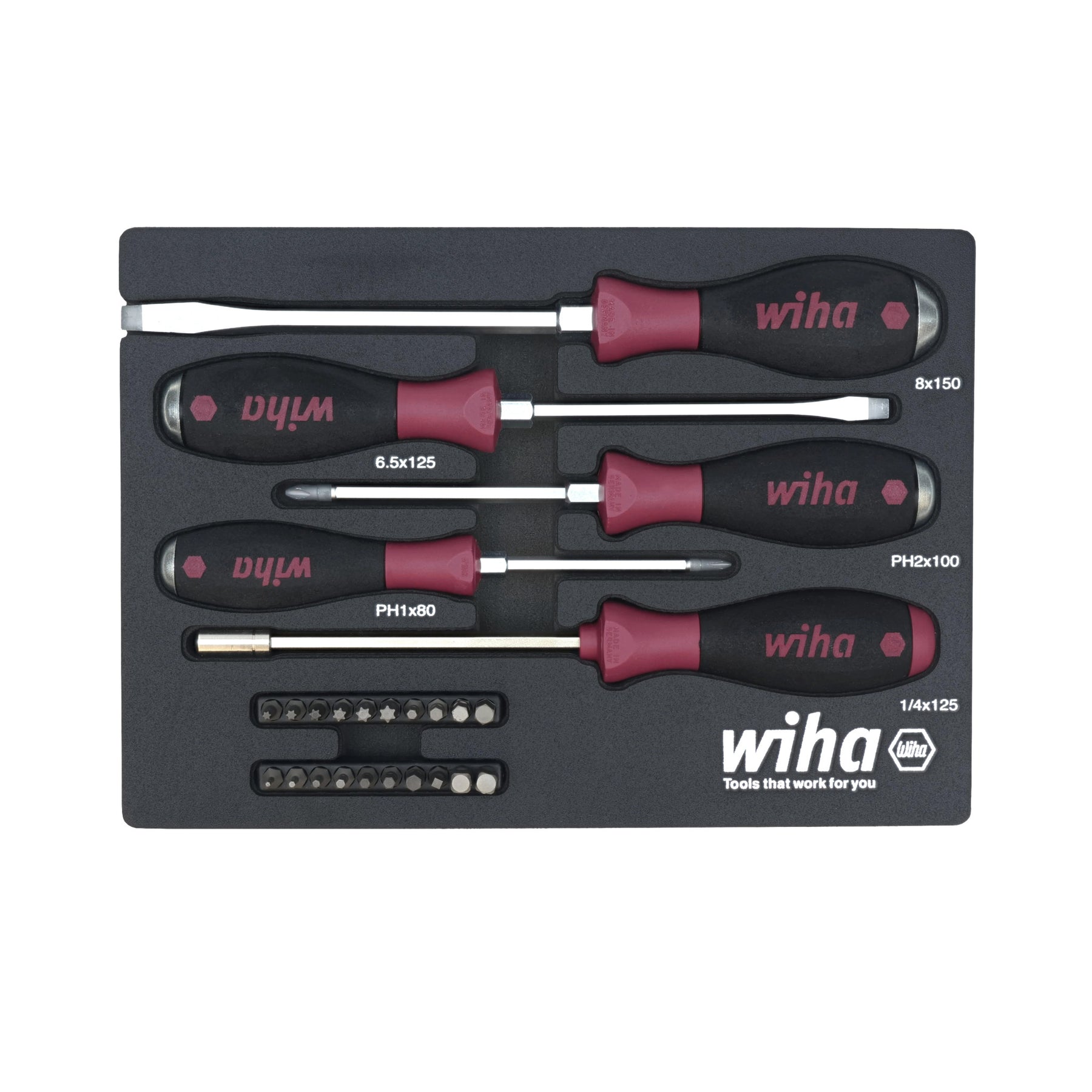 25 Piece MicroFinish Screwdriver Tray Set