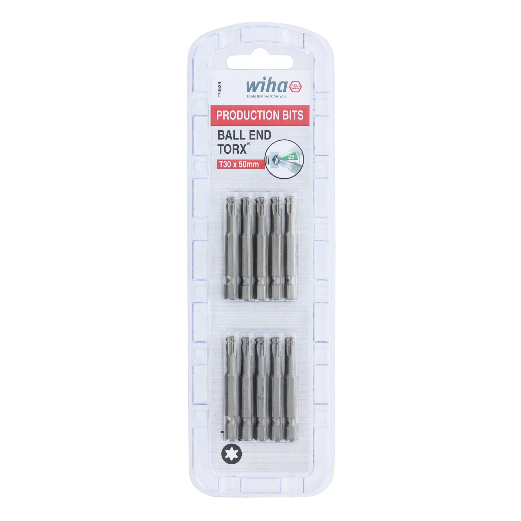 Torx Ball End Bit T30 - 50mm - 10 Pack