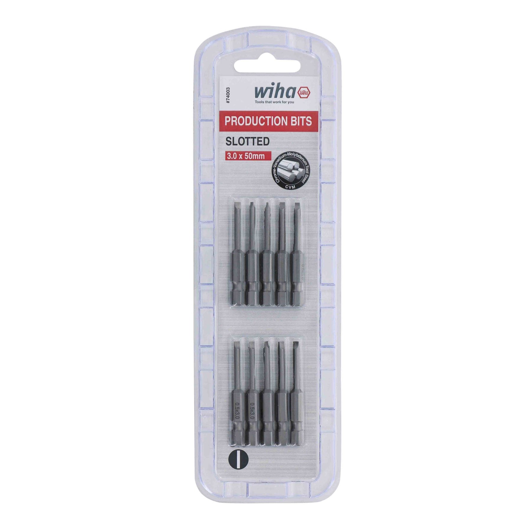 Slotted Bit 3.0 - 50mm - 10 Pack