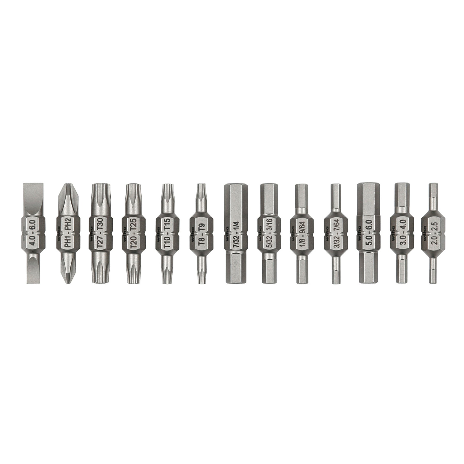 Wiha 77782 13 Piece Double End Bit Reload Set for Industrial 26-In-1 Ultra Driver (77792)