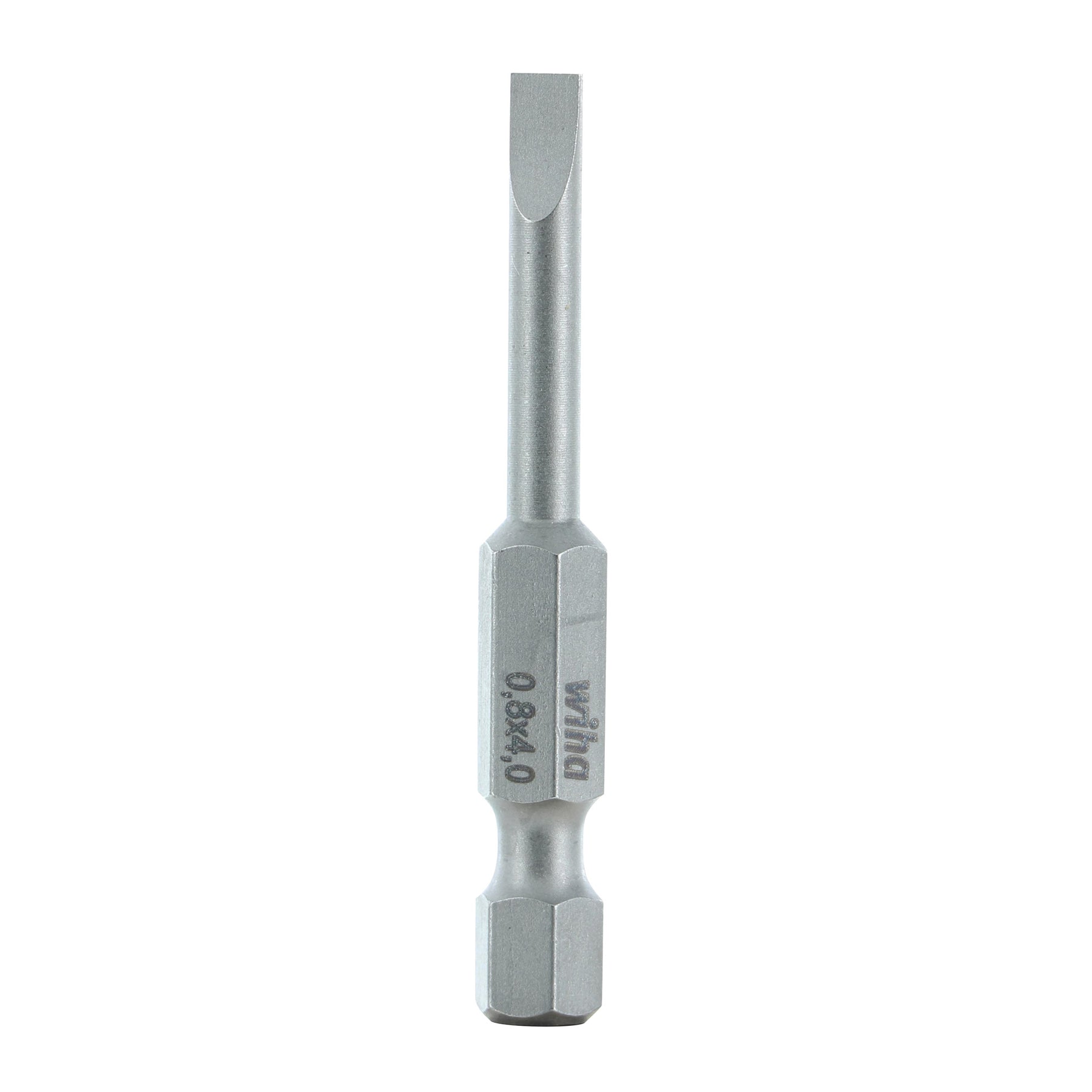 Wiha 74010 Slotted Bit 4.0 x .8 - 50mm - 10 Pack