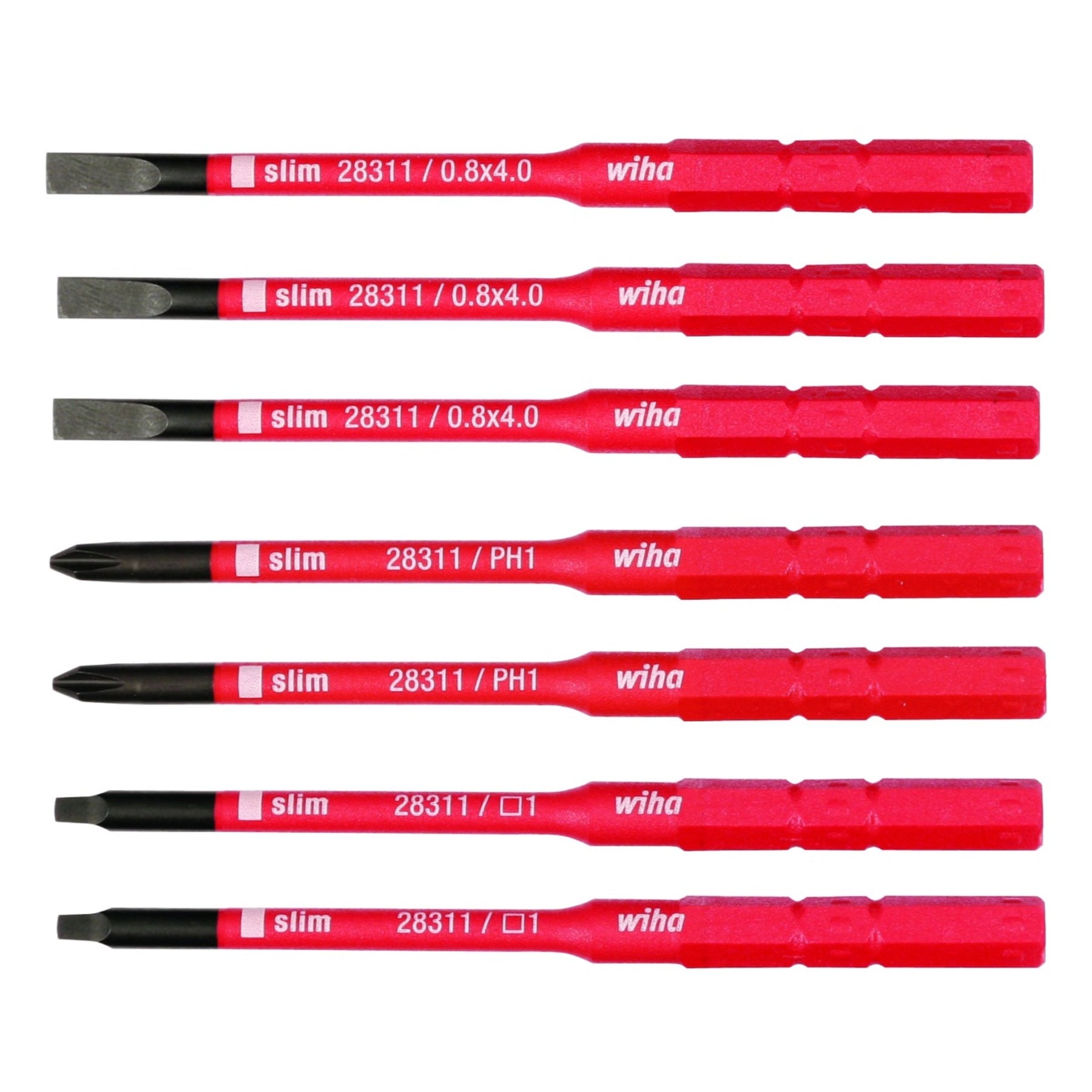Wiha 28372 7 Piece Insulated SlimLine Blade Set