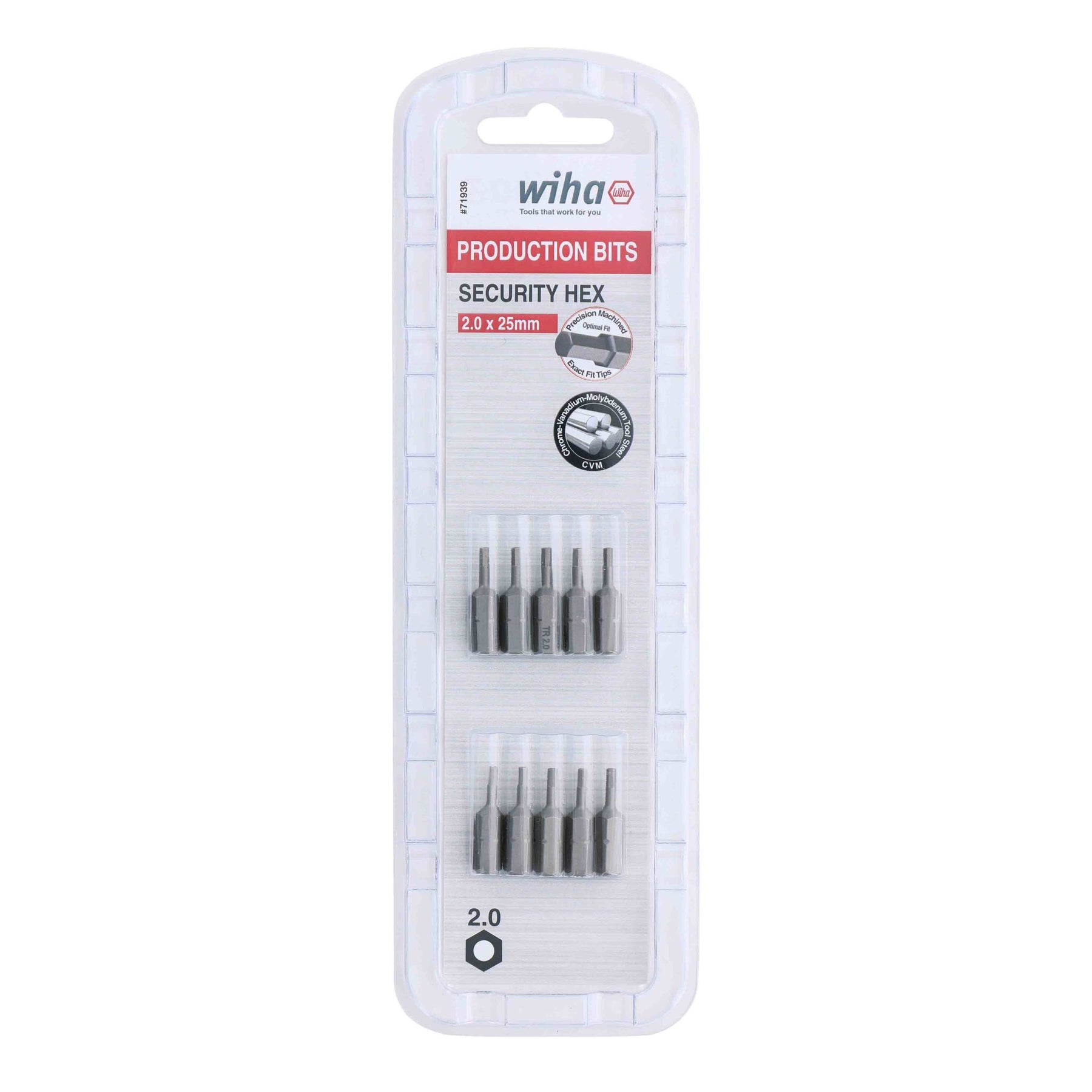 Security Hex Bit 2.0 - 25mm - 10 Pack
