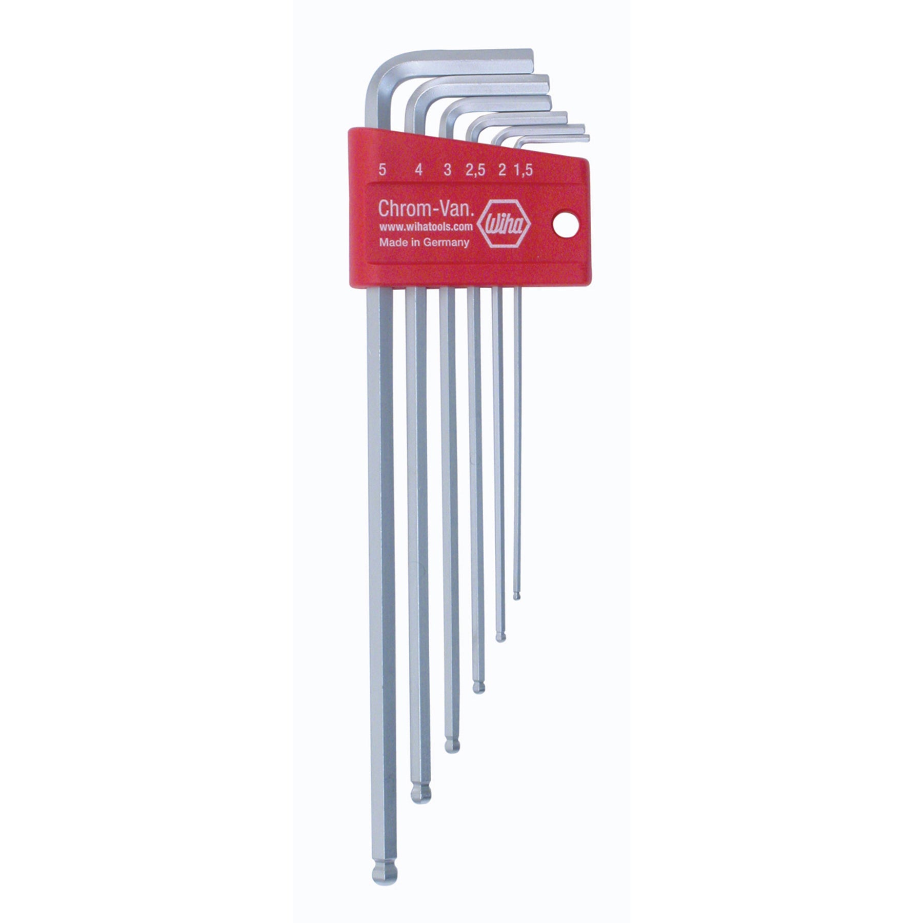 Wiha 66995 6 Piece Ball End Hex L-Key Set - Metric
