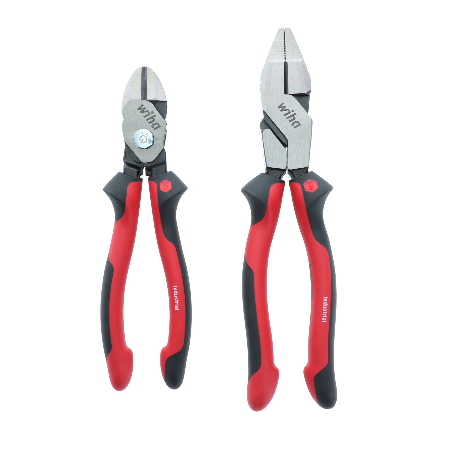 Wiha 30963 2 Piece Industrial SoftGrip NE Style Lineman's and BiCut Pliers Set