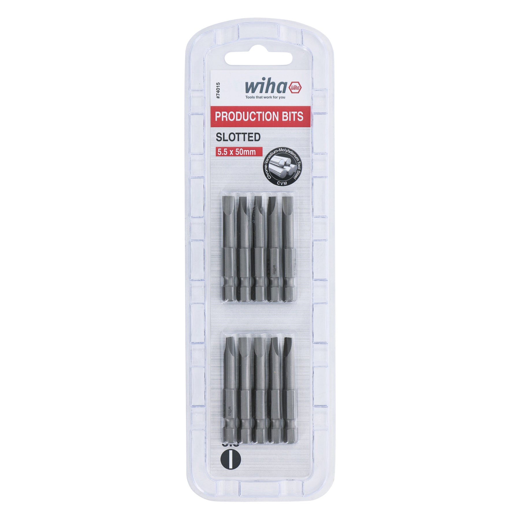 Slotted Bit 5.5 - 50mm - 10 Pack