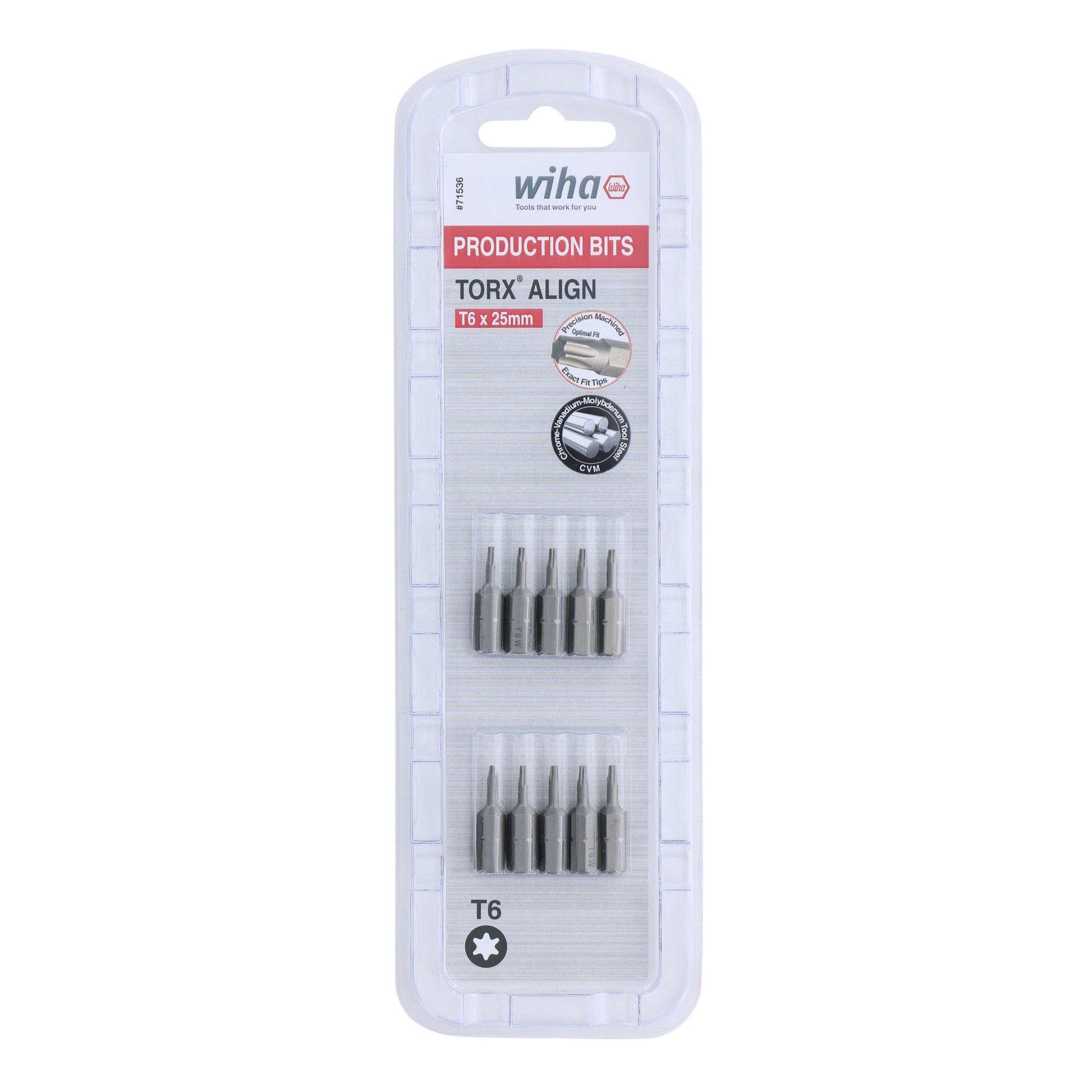 Torx Align Insert Bit T6 x 25mm - 10 Pack