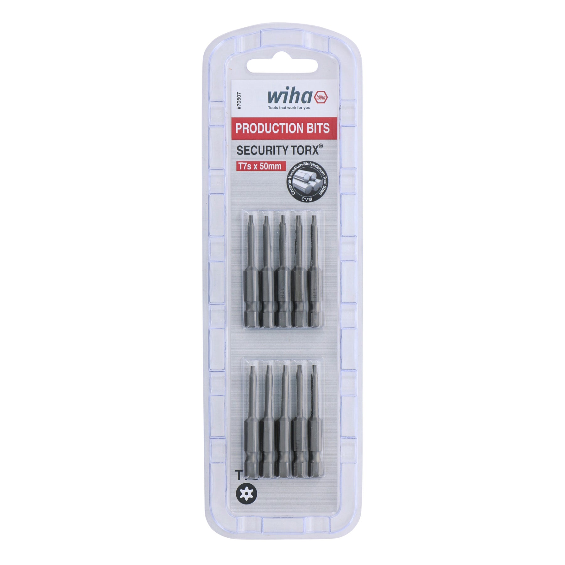 Security Torx Bit T7s - 50mm - 10 Pack